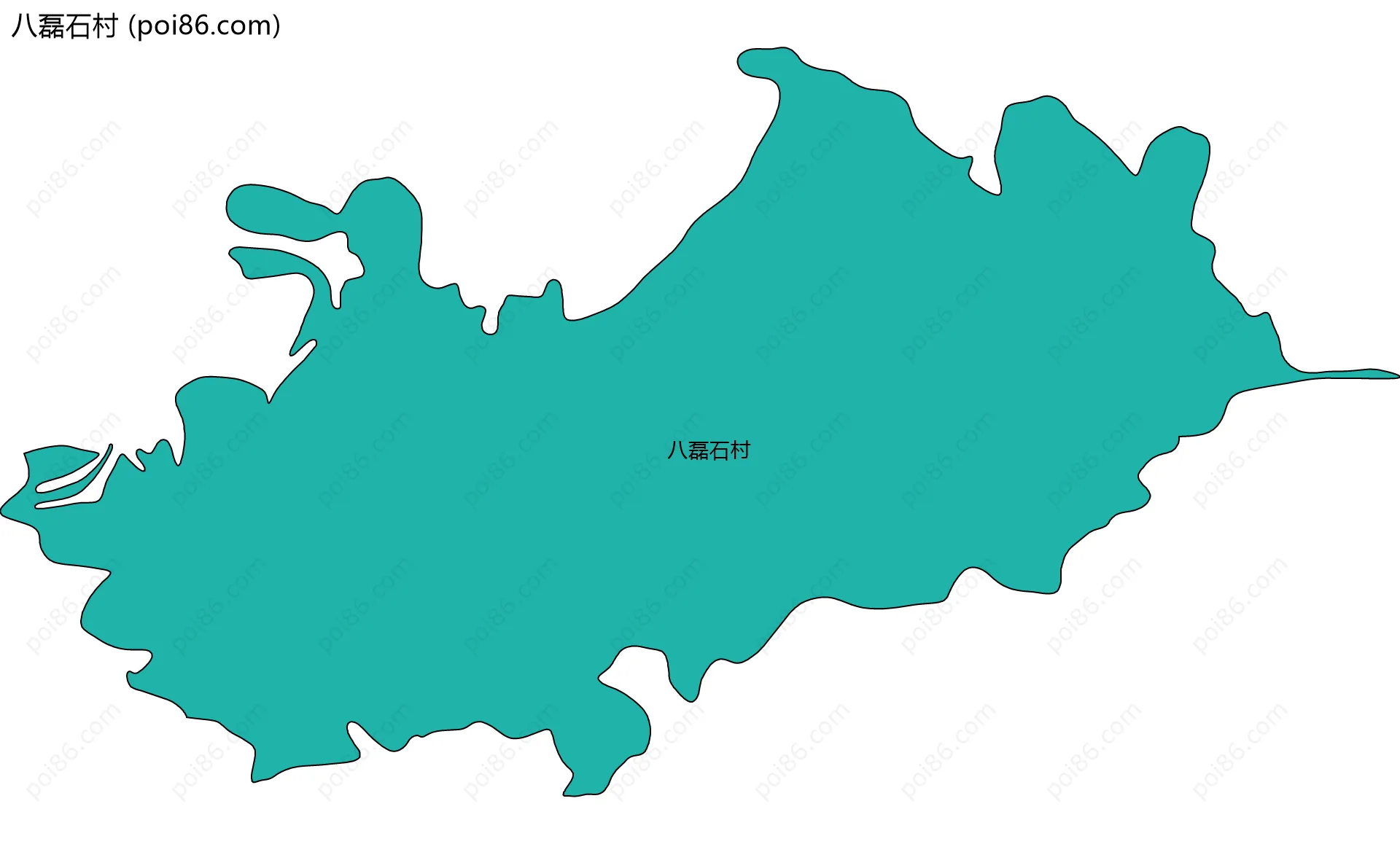 八磊石村边界地图