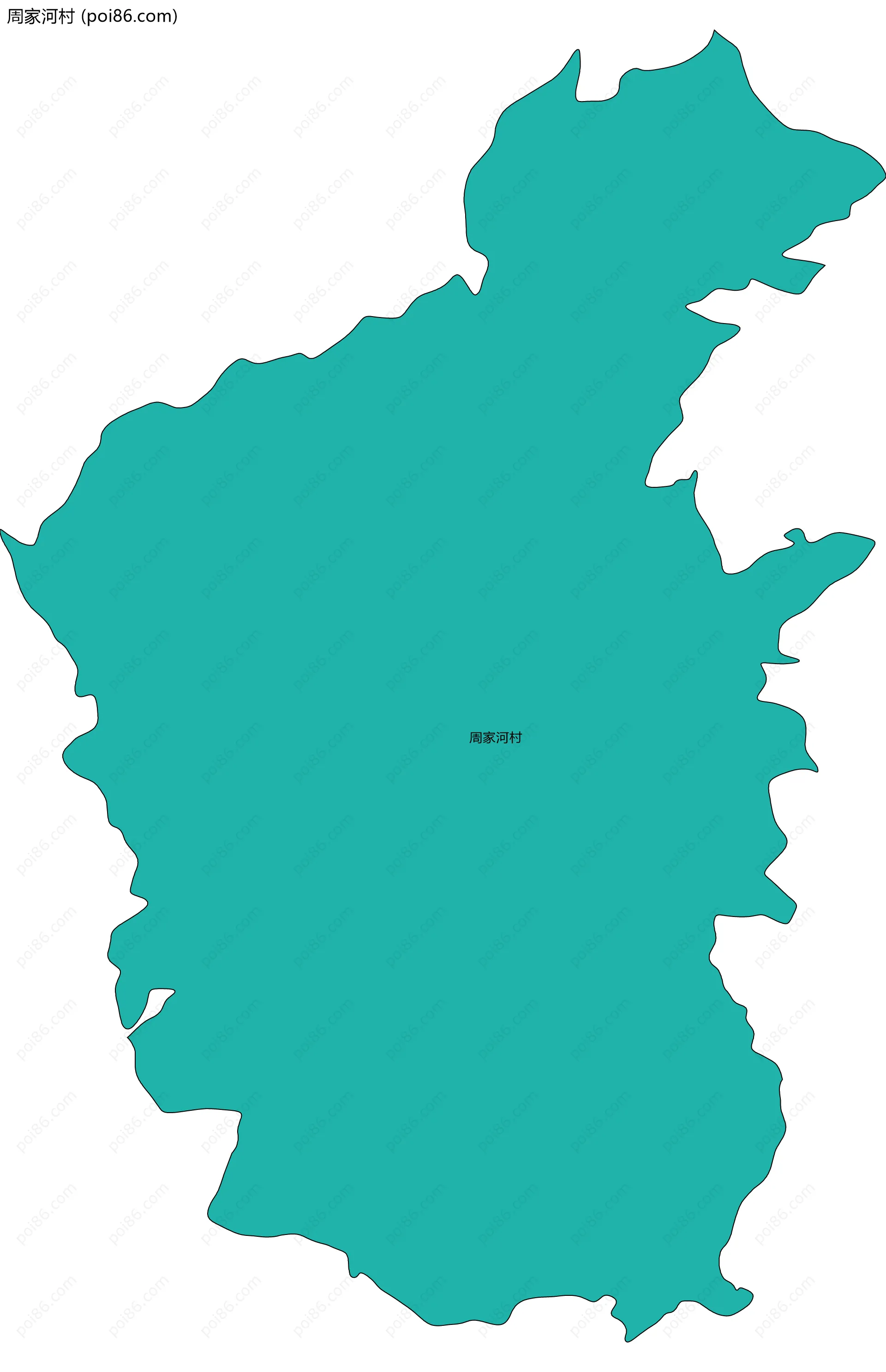 周家河村边界地图