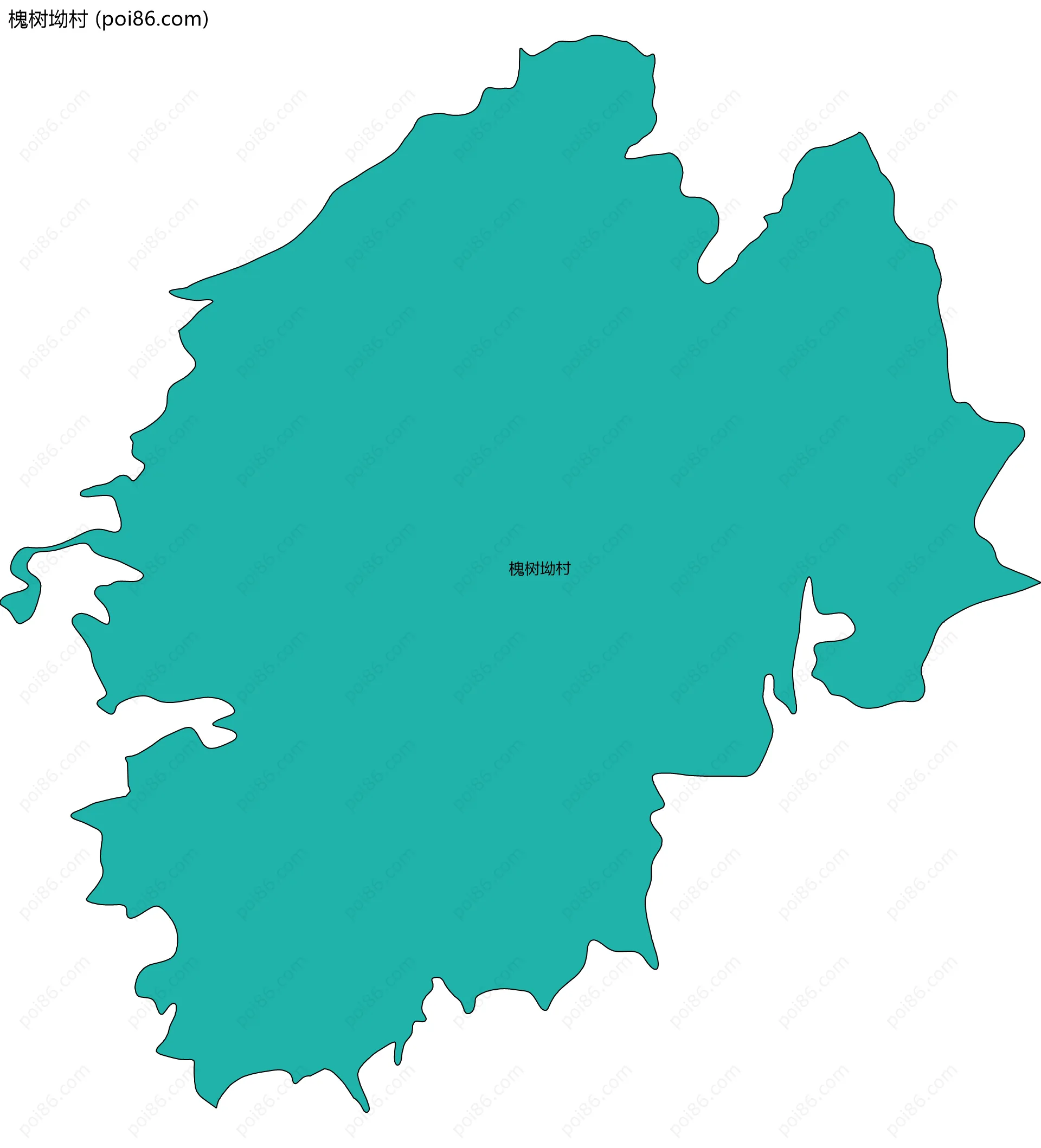 槐树坳村边界地图