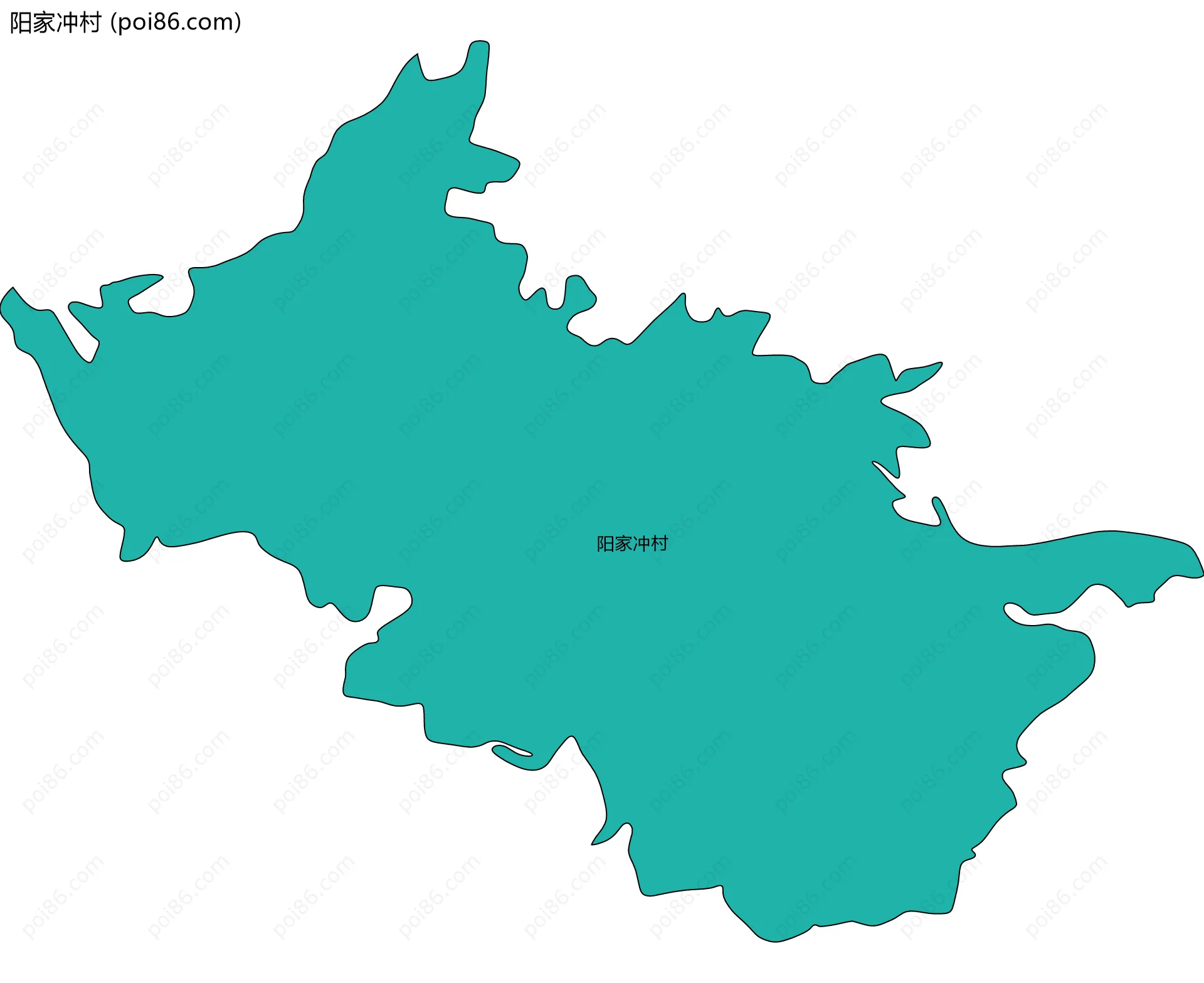 阳家冲村边界地图