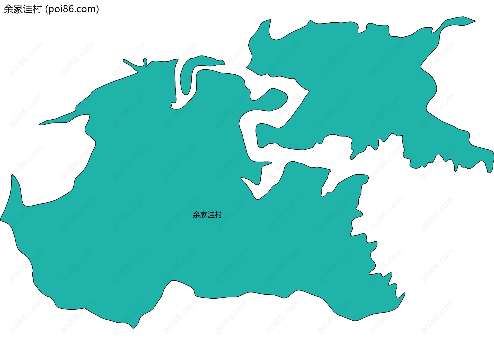 余家洼村边界地图