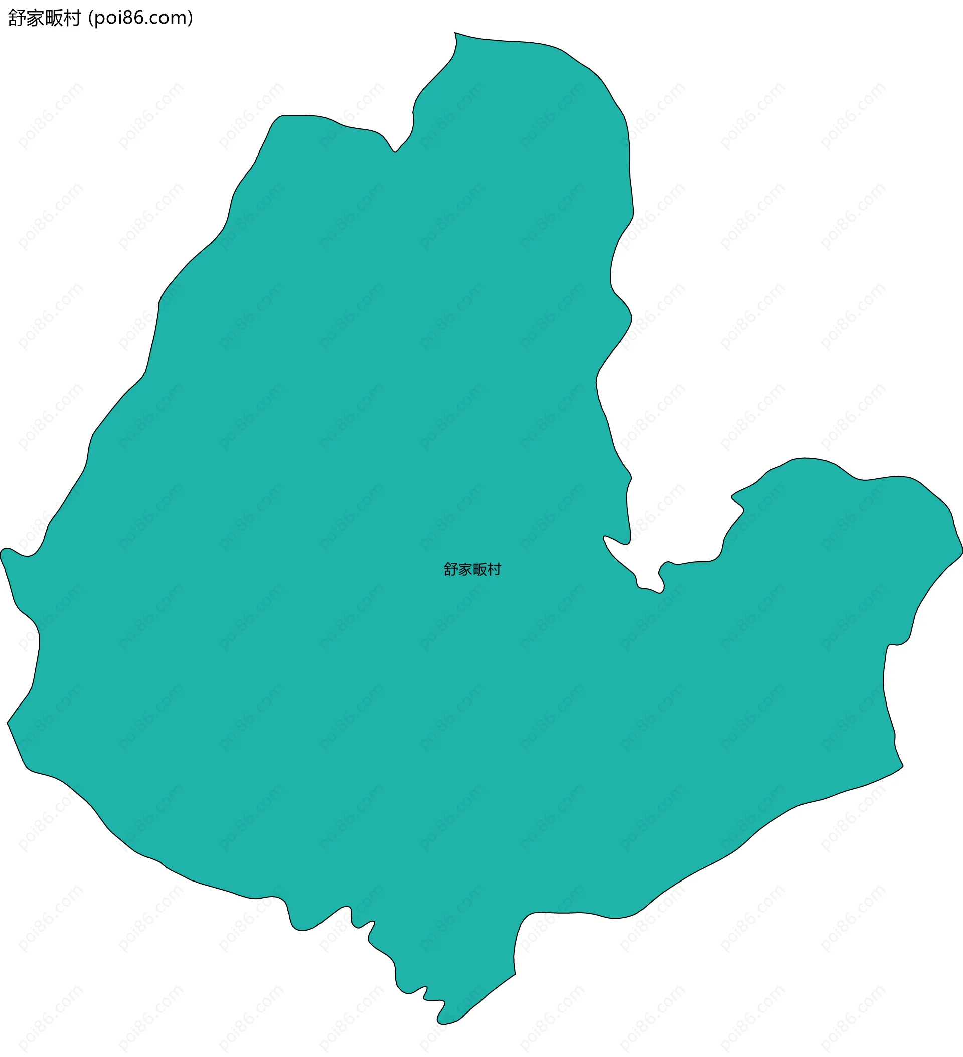 舒家畈村边界地图