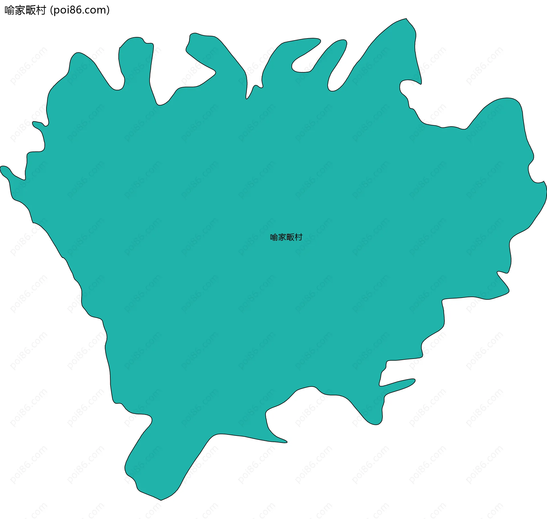 喻家畈村边界地图