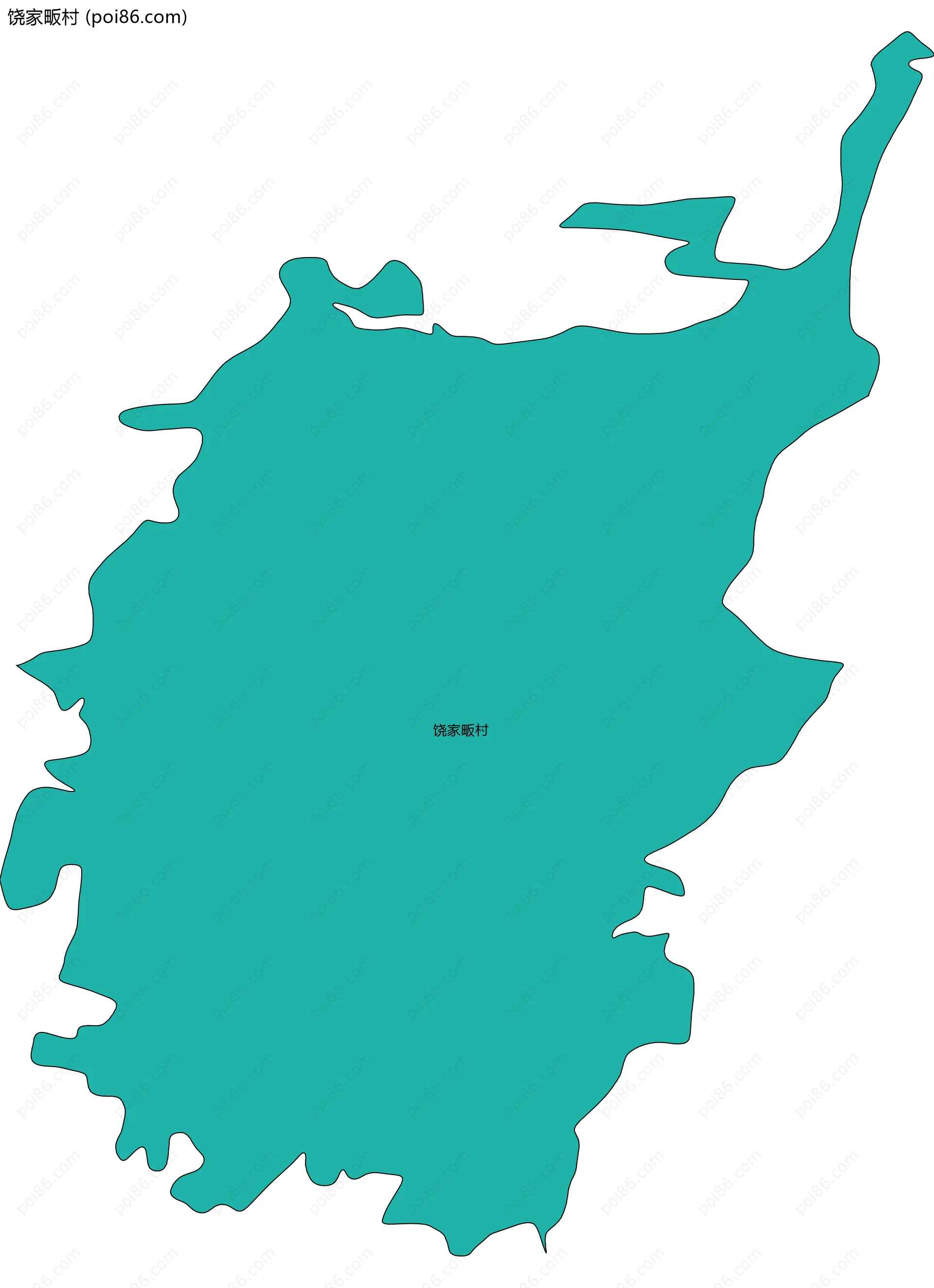 饶家畈村边界地图