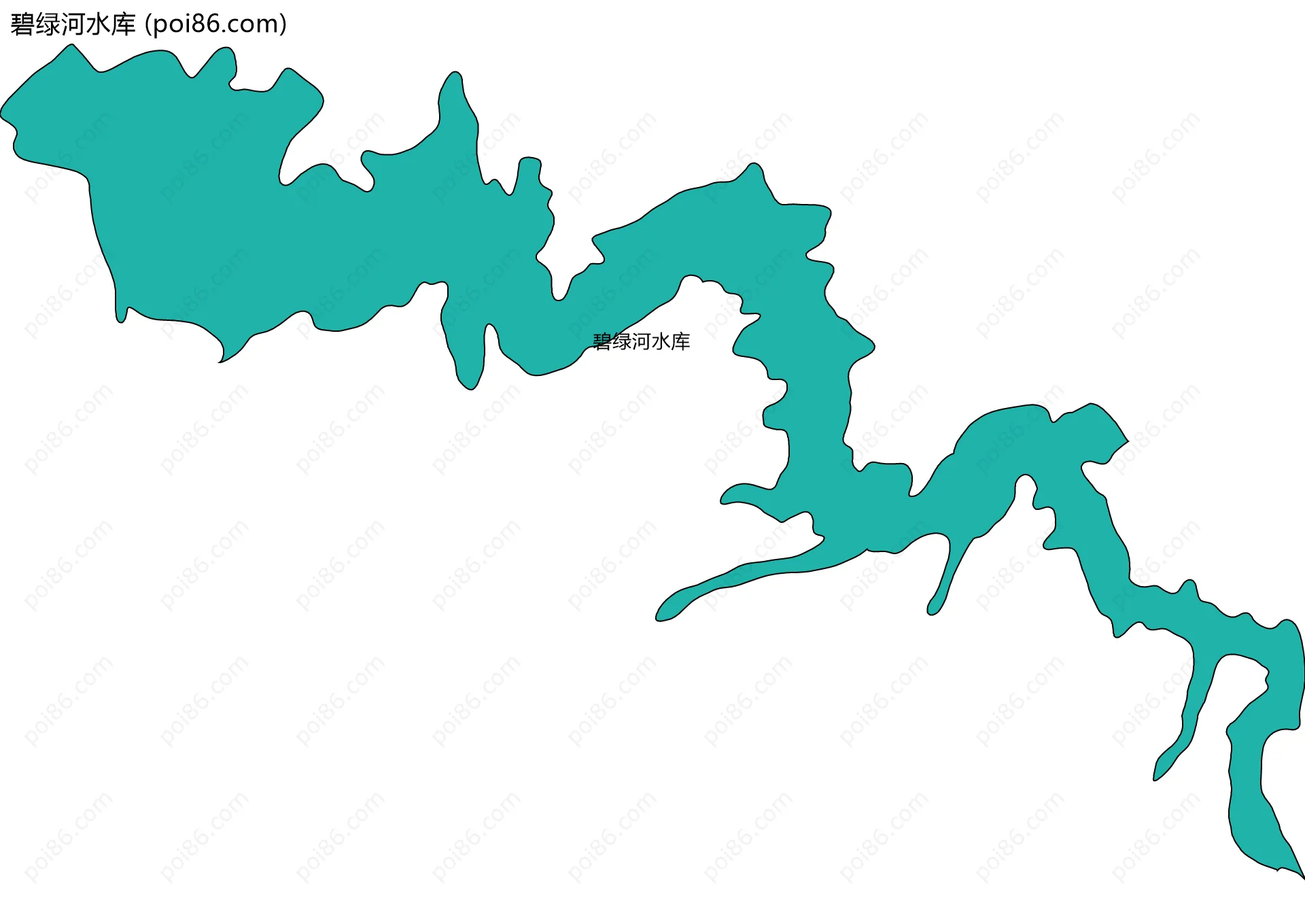 碧绿河水库边界地图