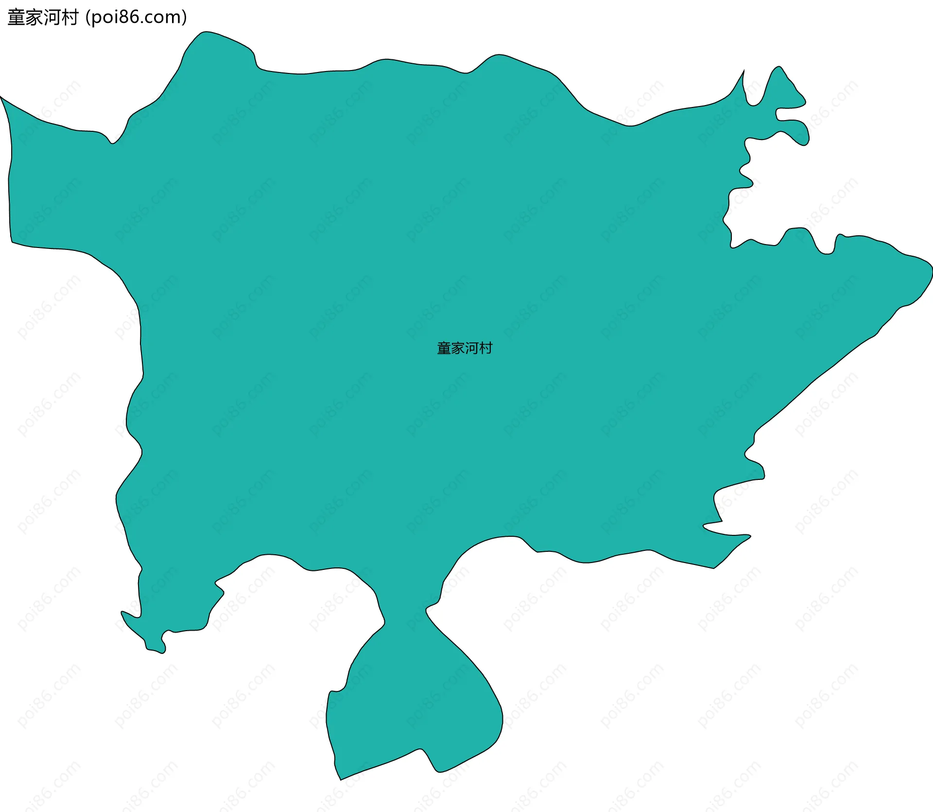 童家河村边界地图