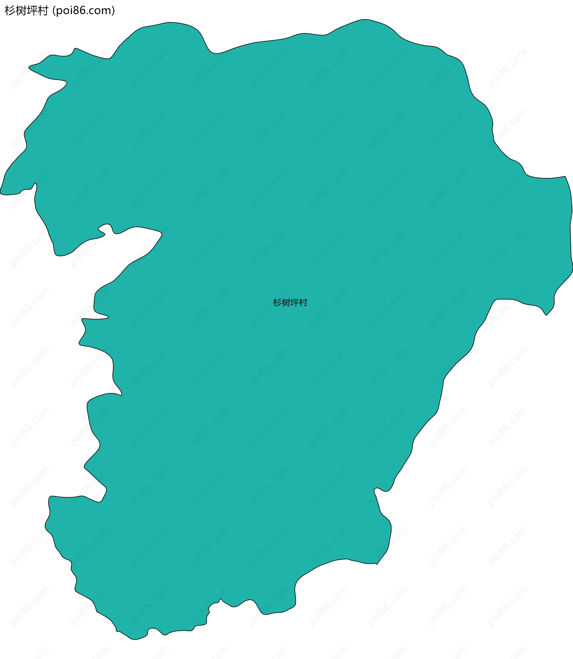 杉树坪村边界地图