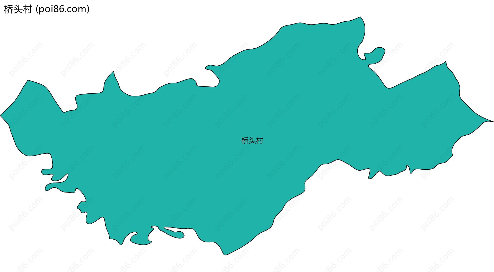 桥头村边界地图