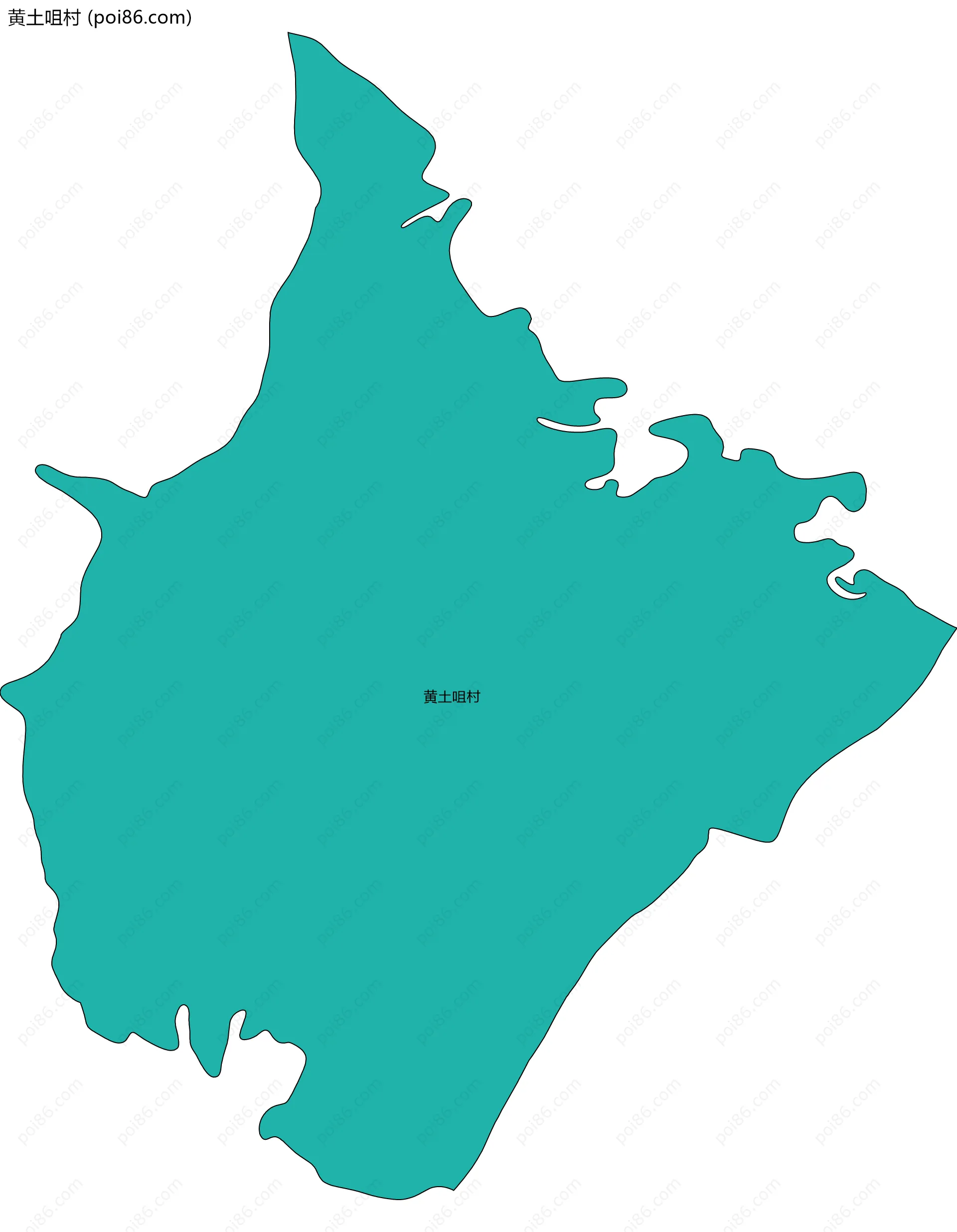 黄土咀村边界地图