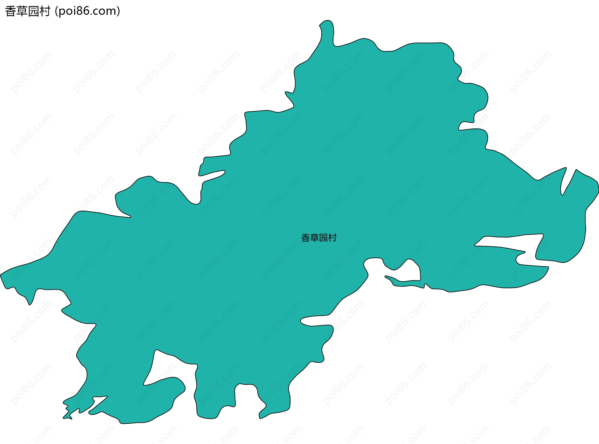 香草园村边界地图