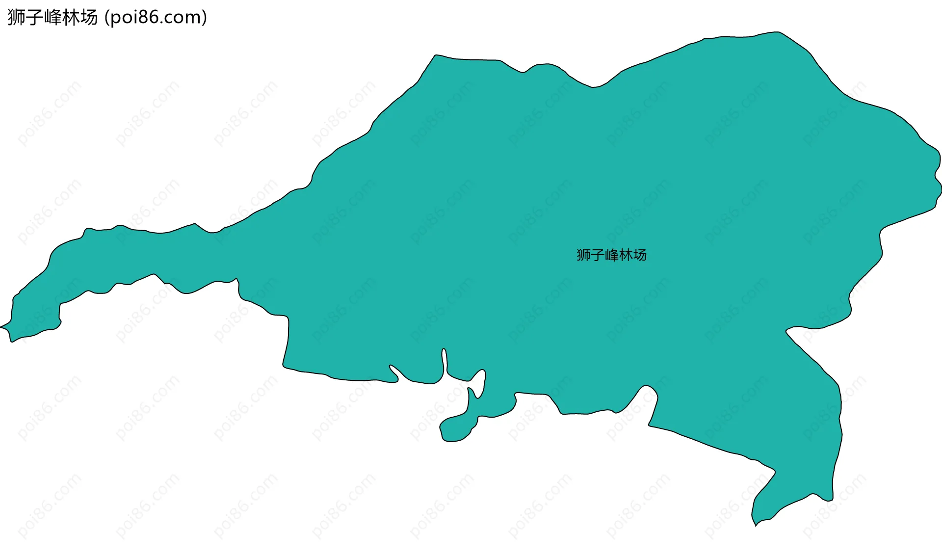 狮子峰林场边界地图