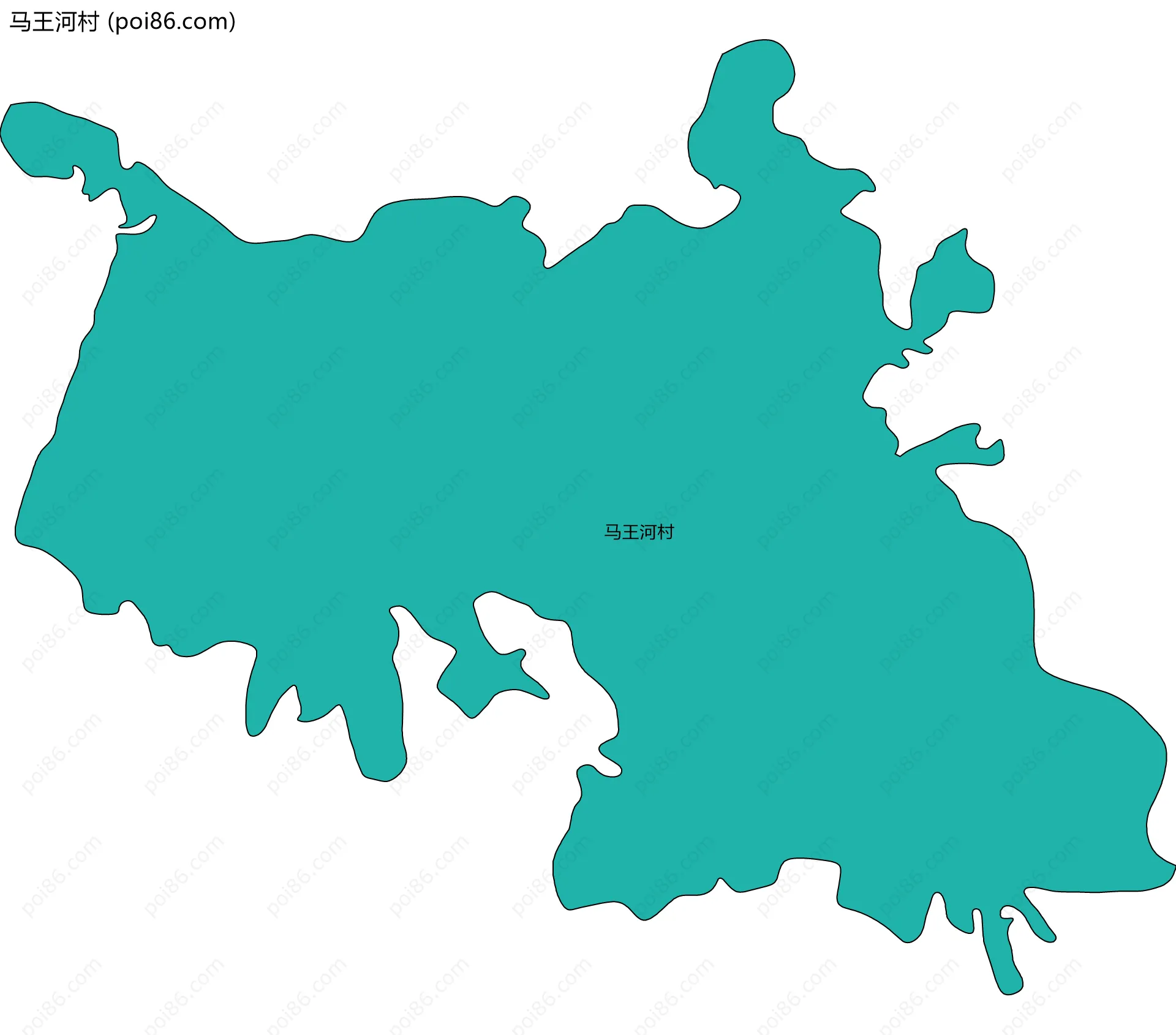 马王河村边界地图