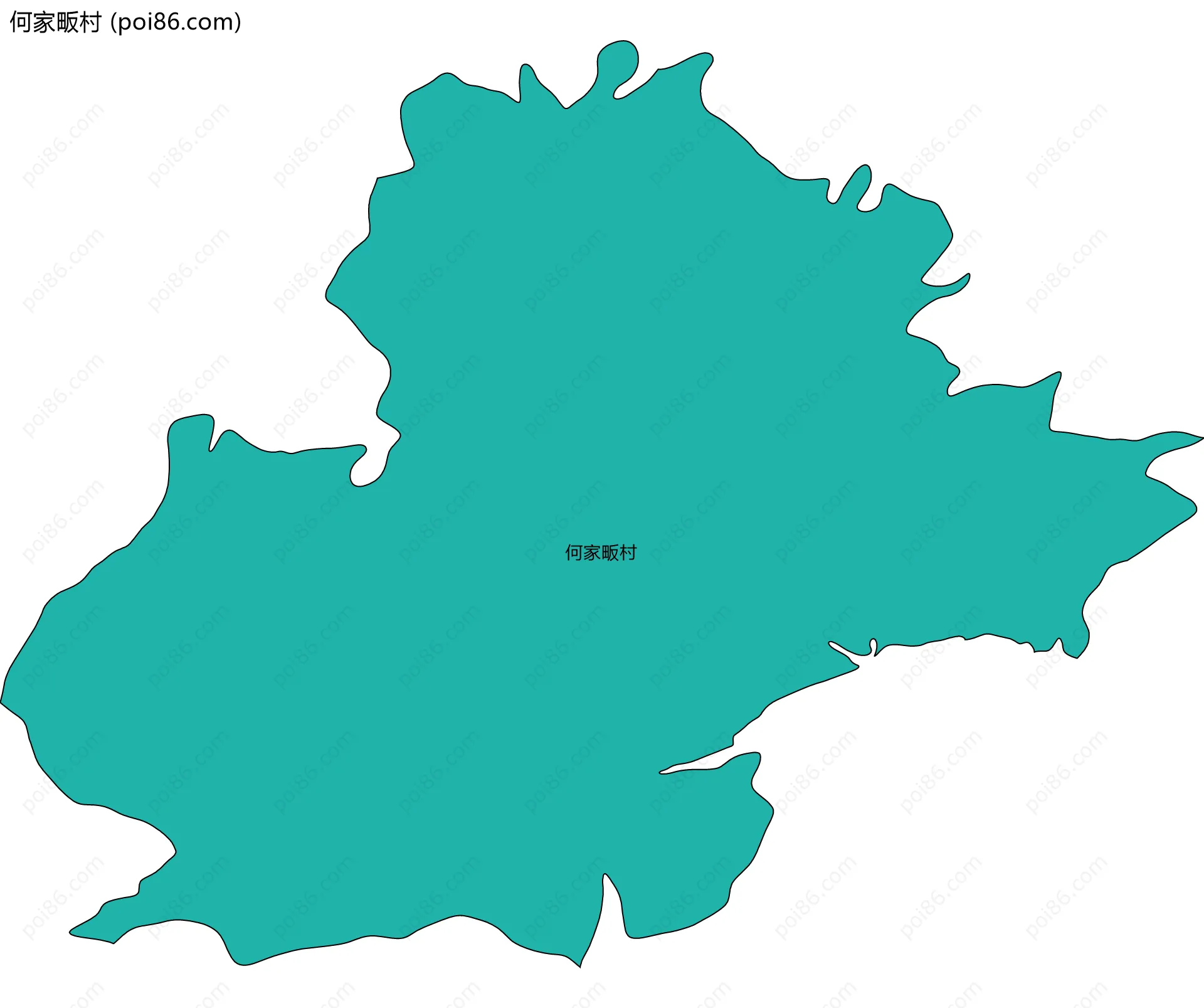 何家畈村边界地图