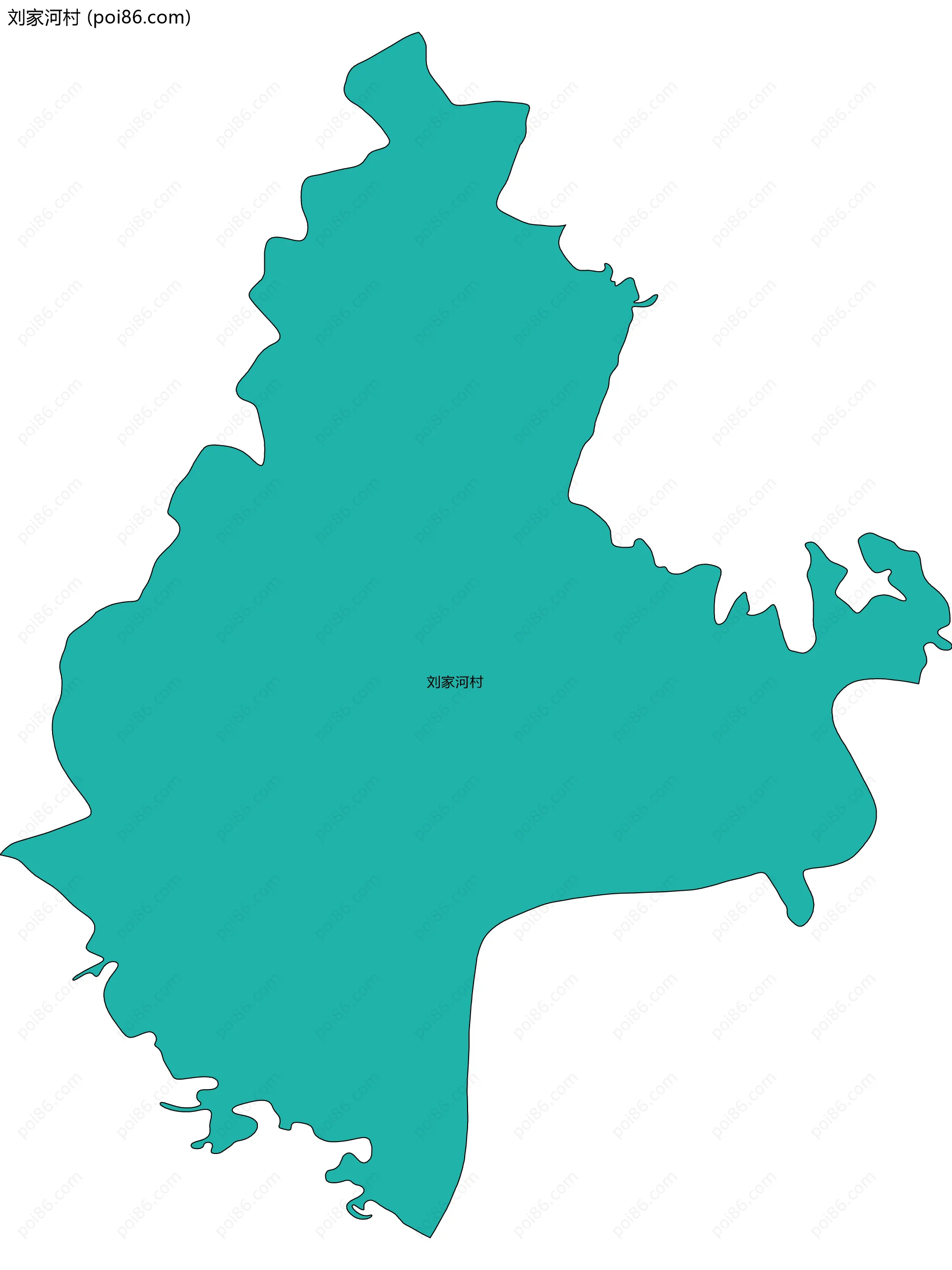 刘家河村边界地图