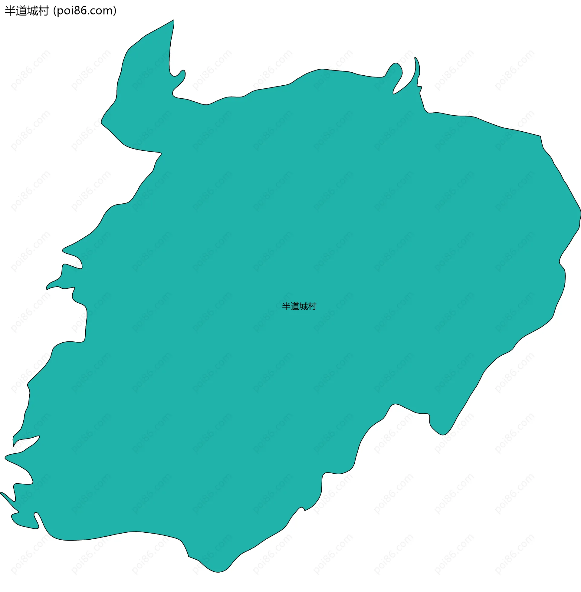 半道城村边界地图