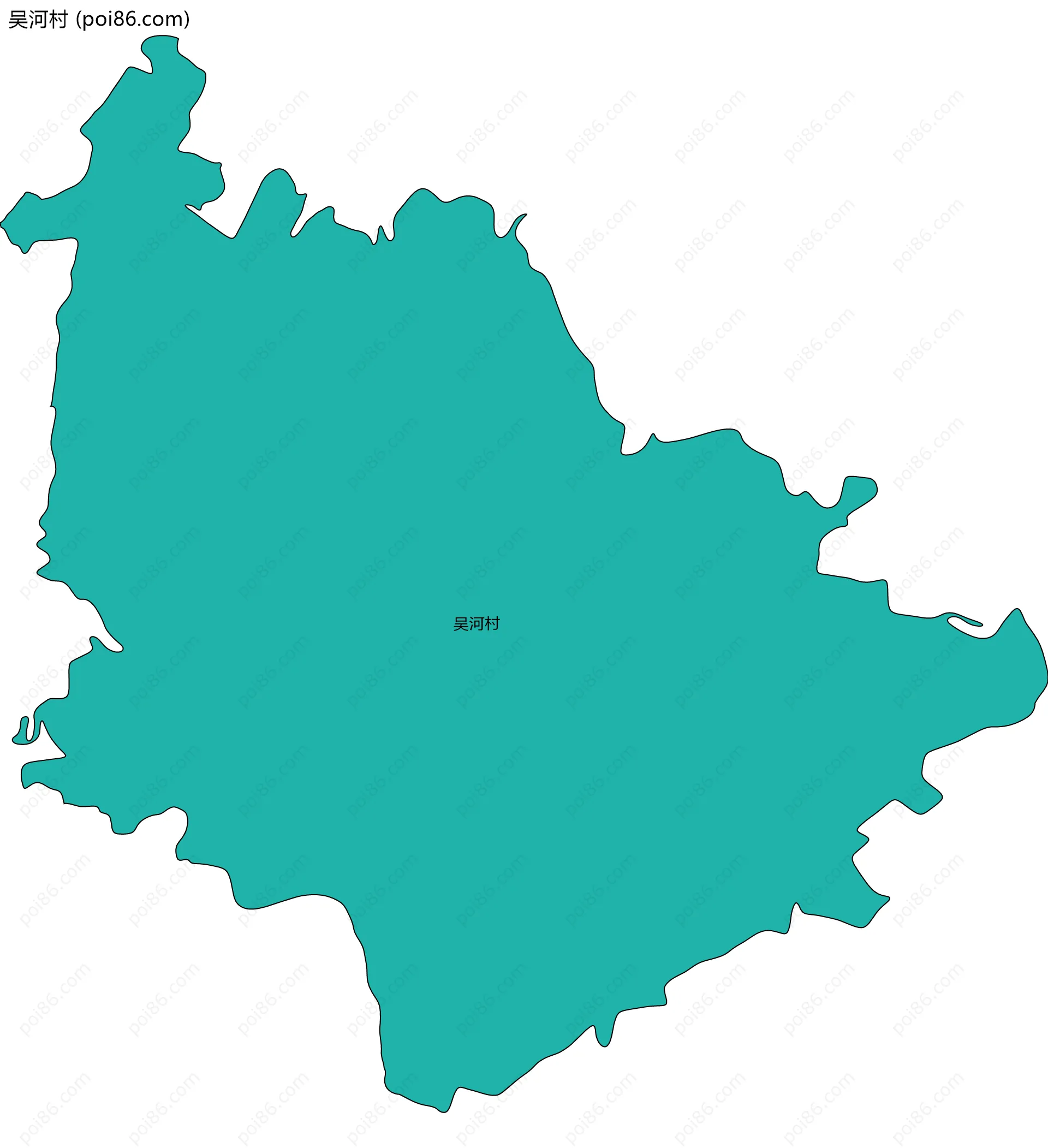 吴河村边界地图