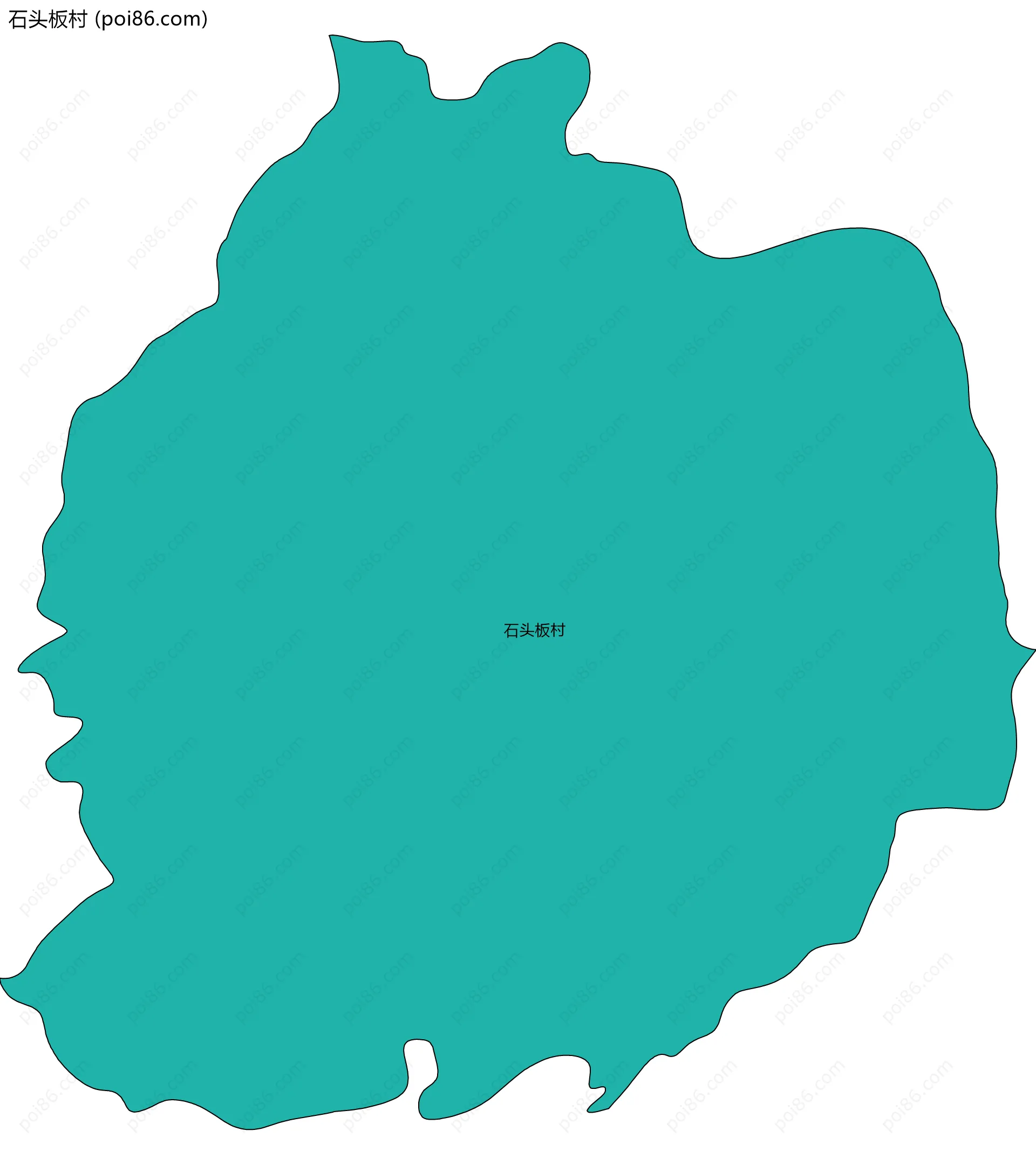 石头板村边界地图