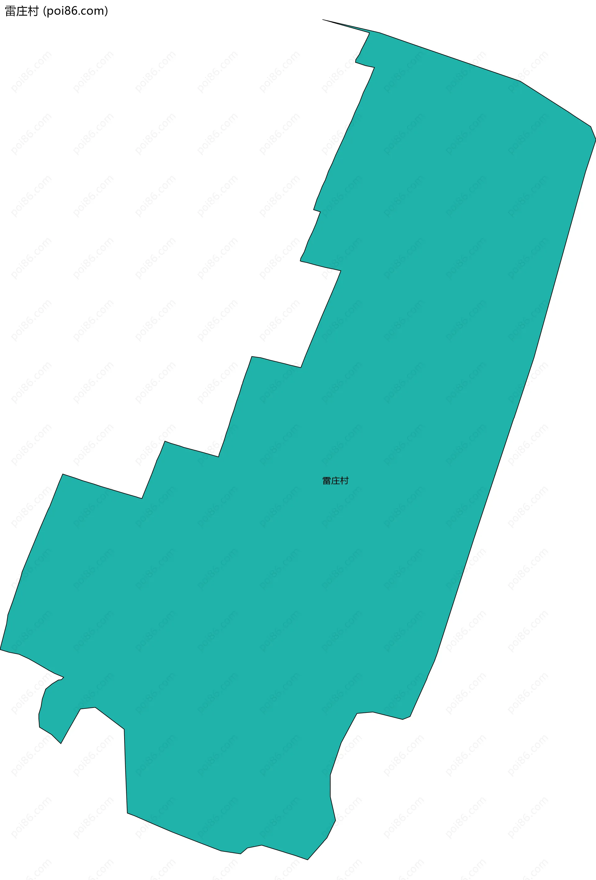 雷庄村边界地图