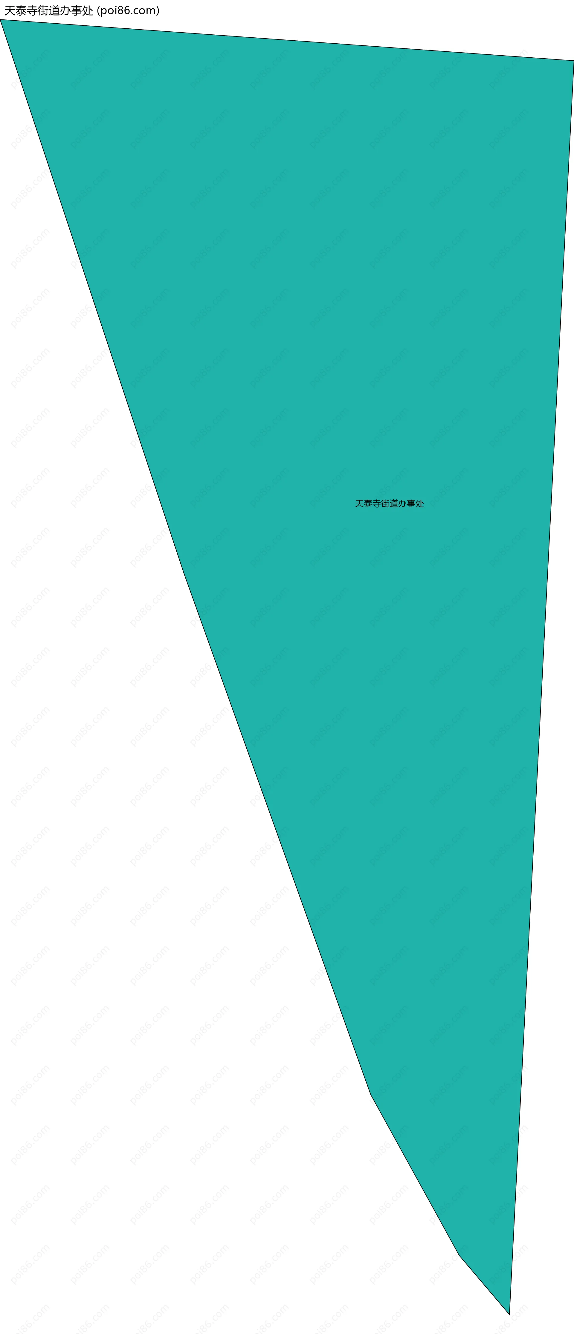 天泰寺街道办事处边界地图