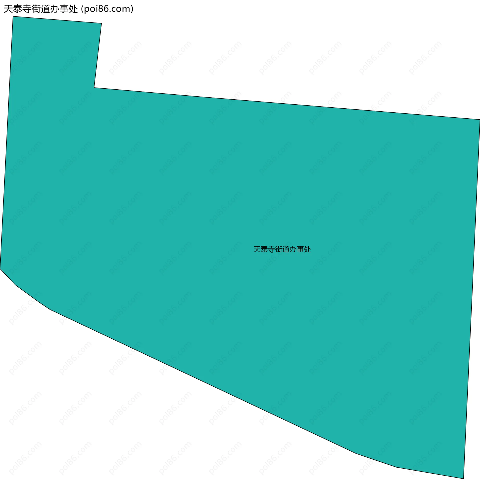 天泰寺街道办事处边界地图