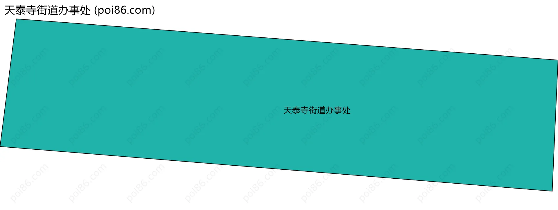 天泰寺街道办事处边界地图