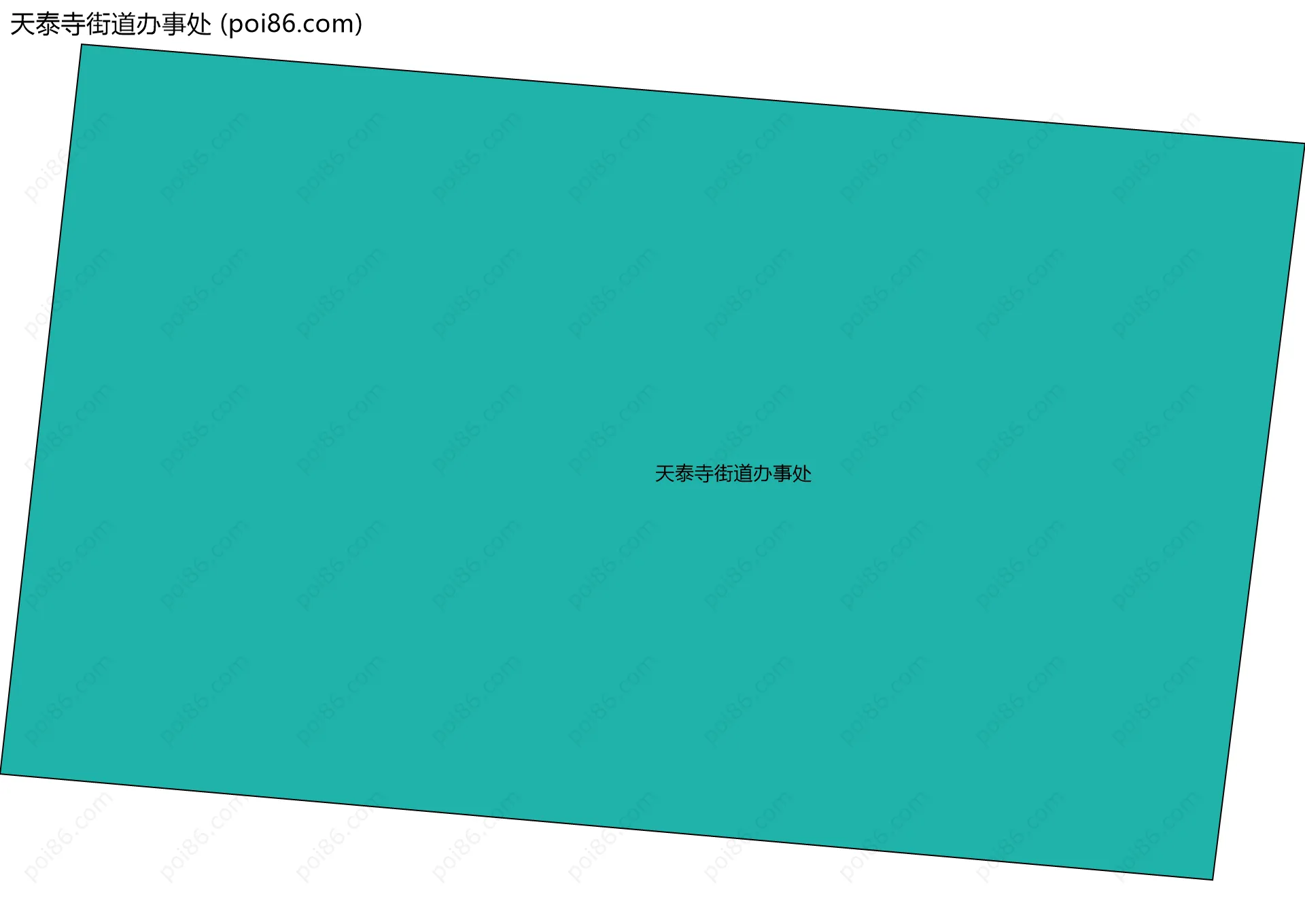 天泰寺街道办事处边界地图