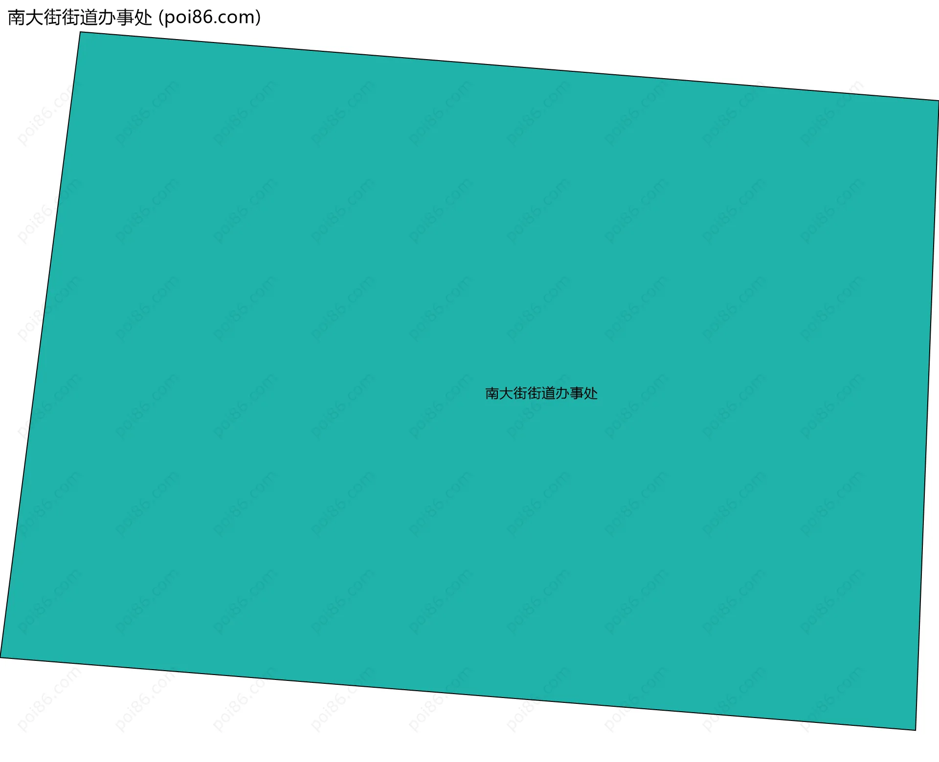 南大街街道办事处边界地图