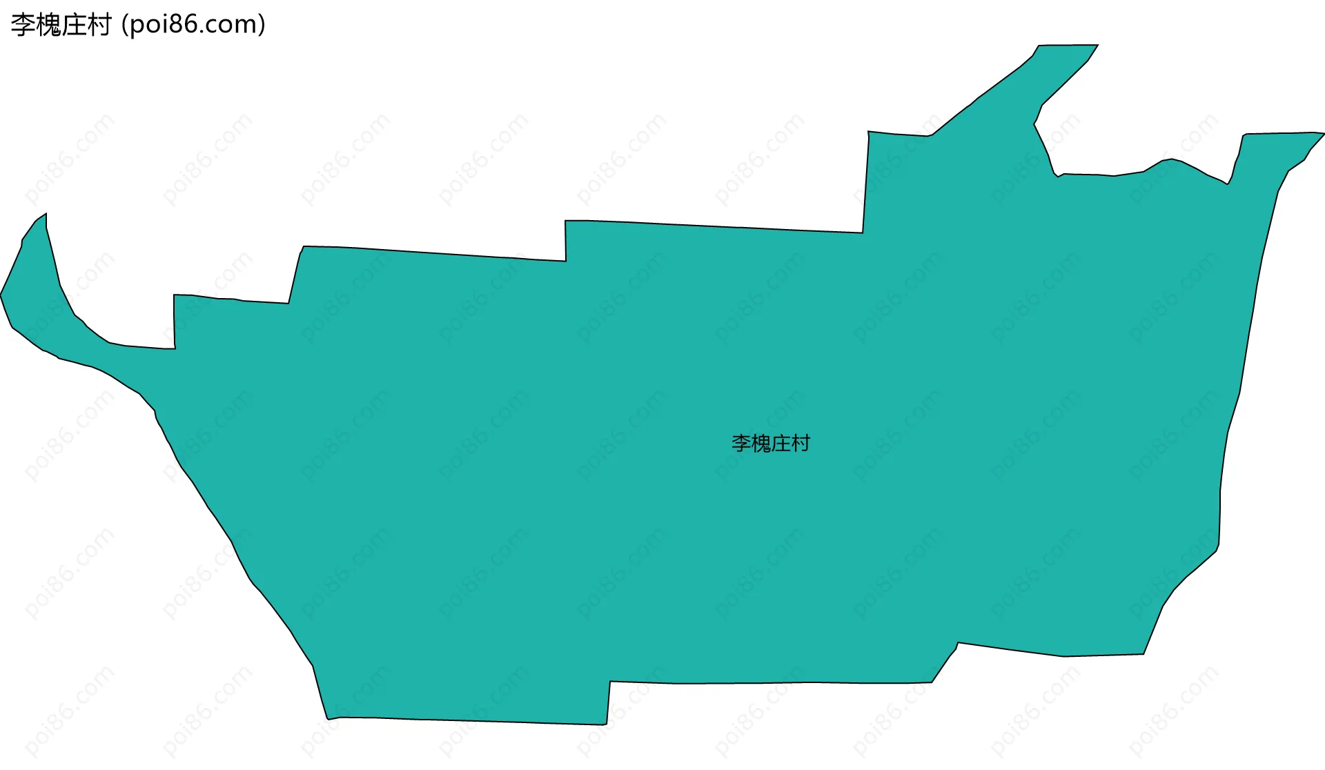 李槐庄村边界地图