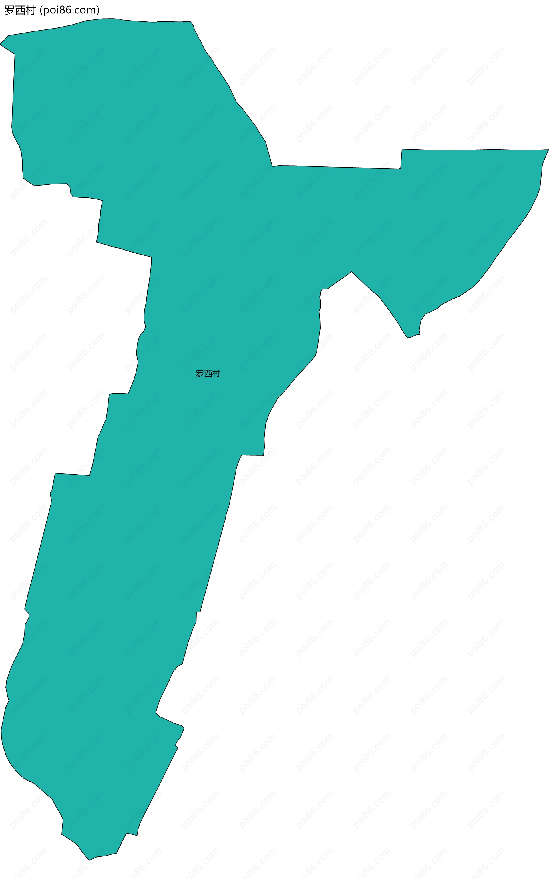 罗西村边界地图