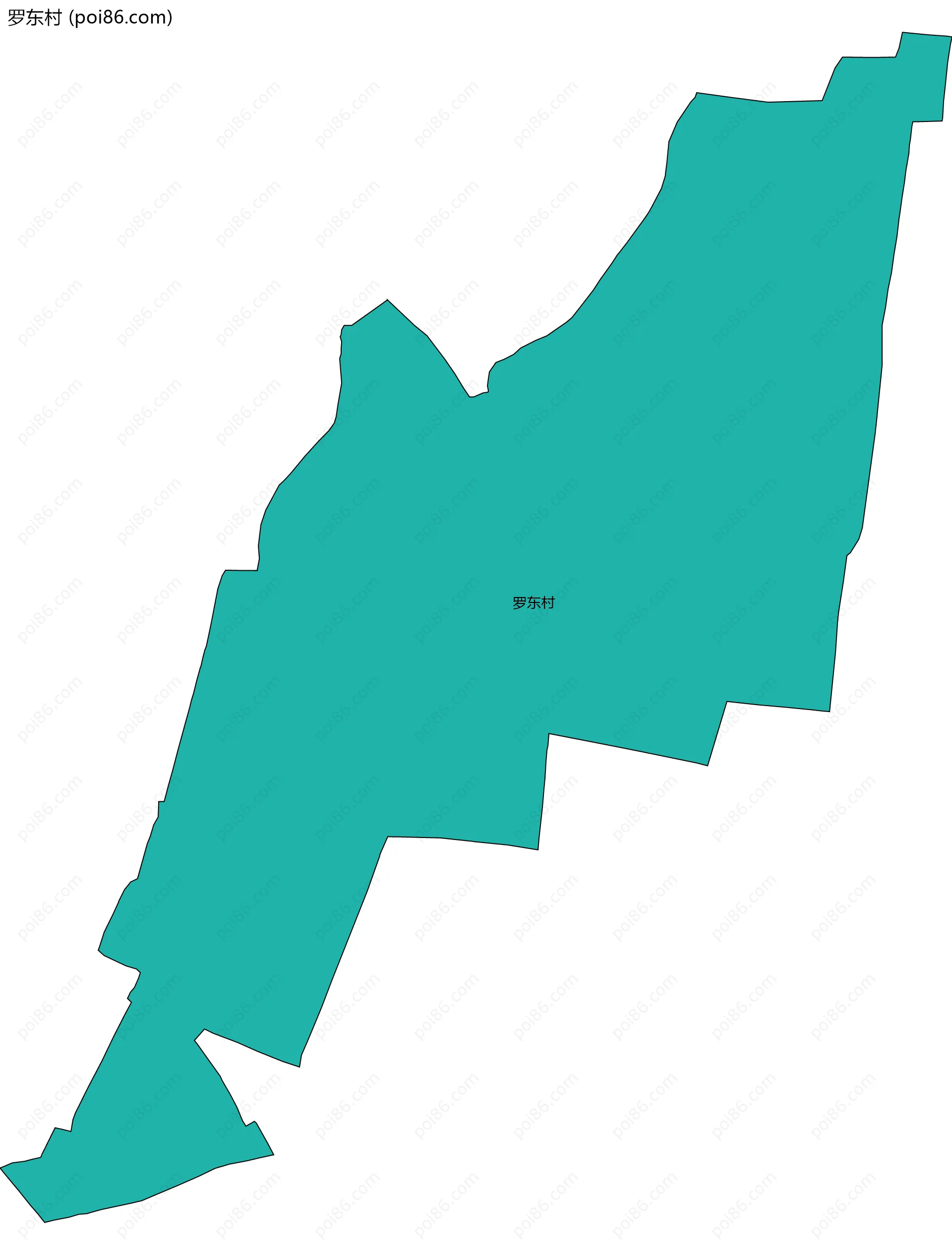 罗东村边界地图
