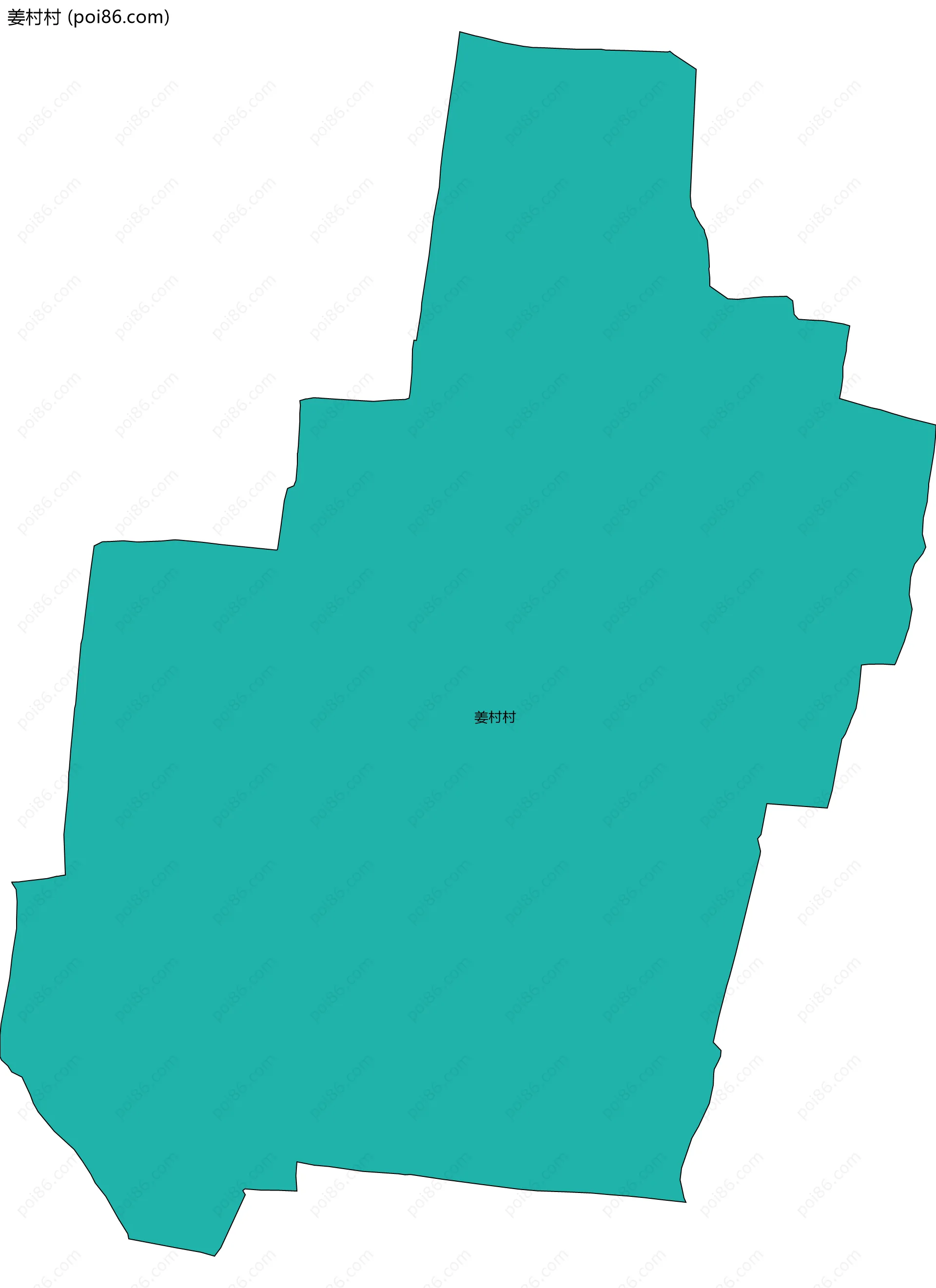 姜村村边界地图