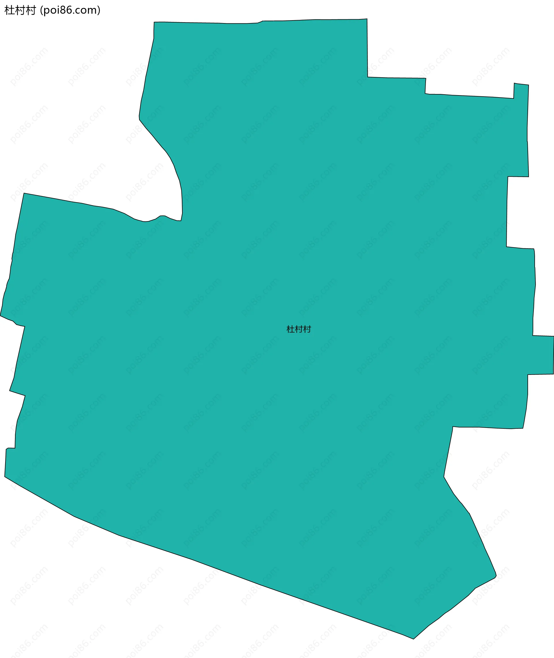 杜村村边界地图