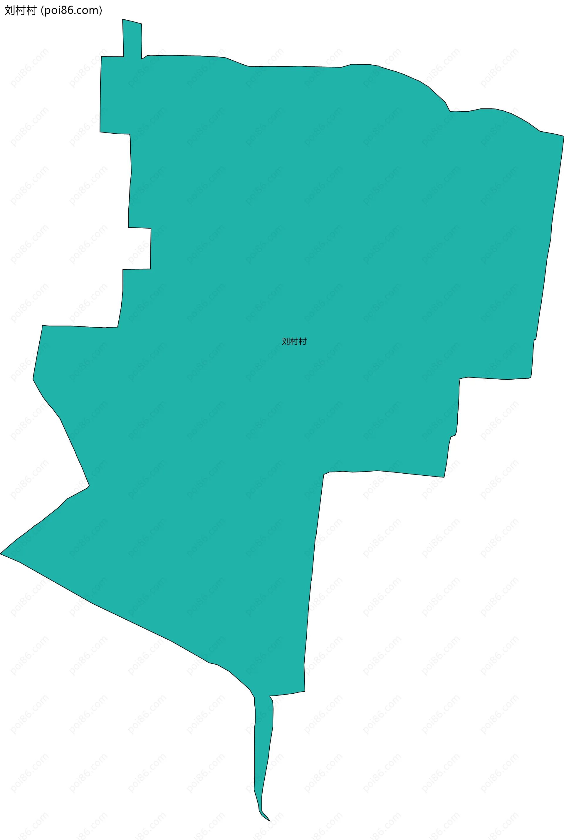 刘村村边界地图