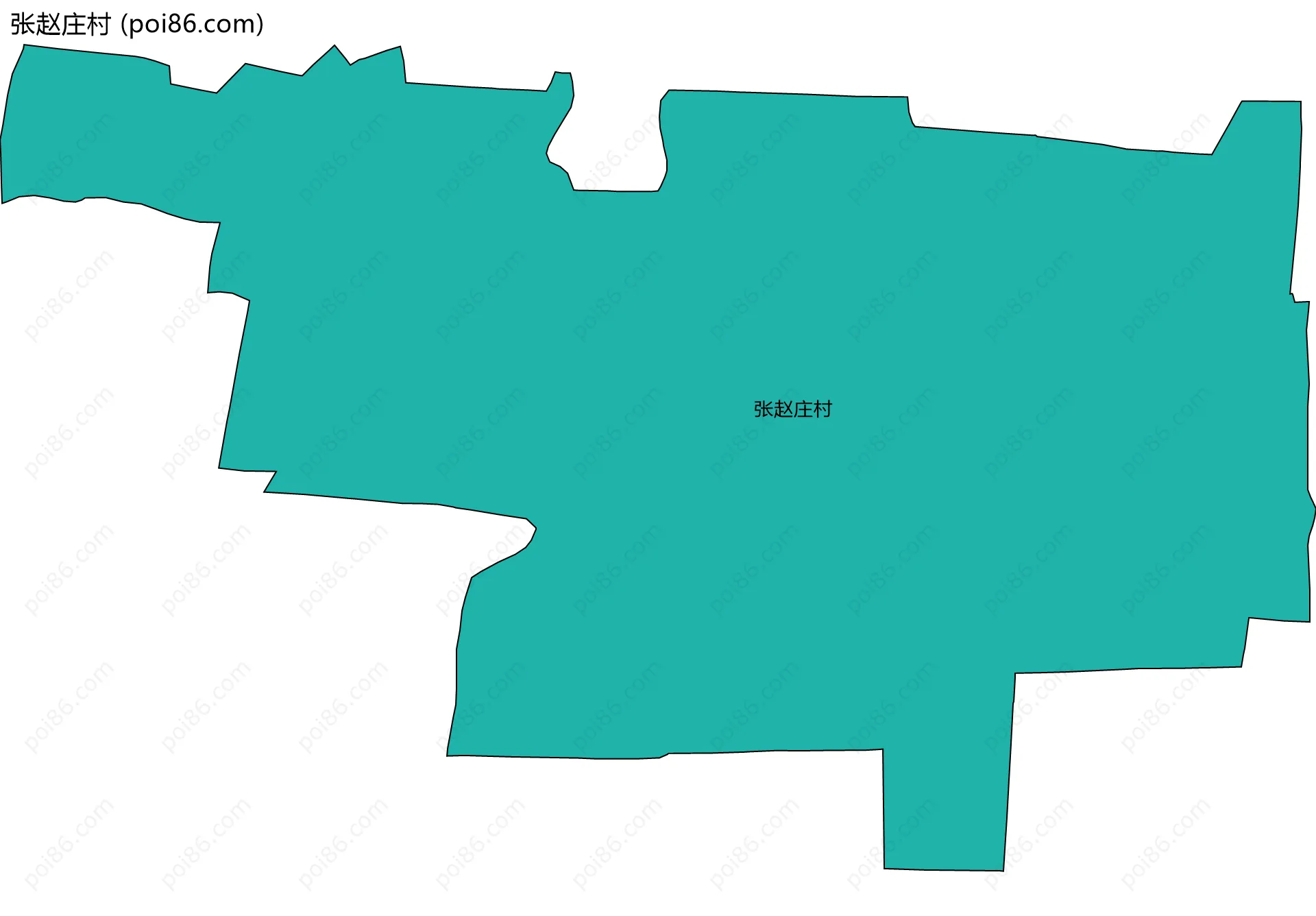 张赵庄村边界地图