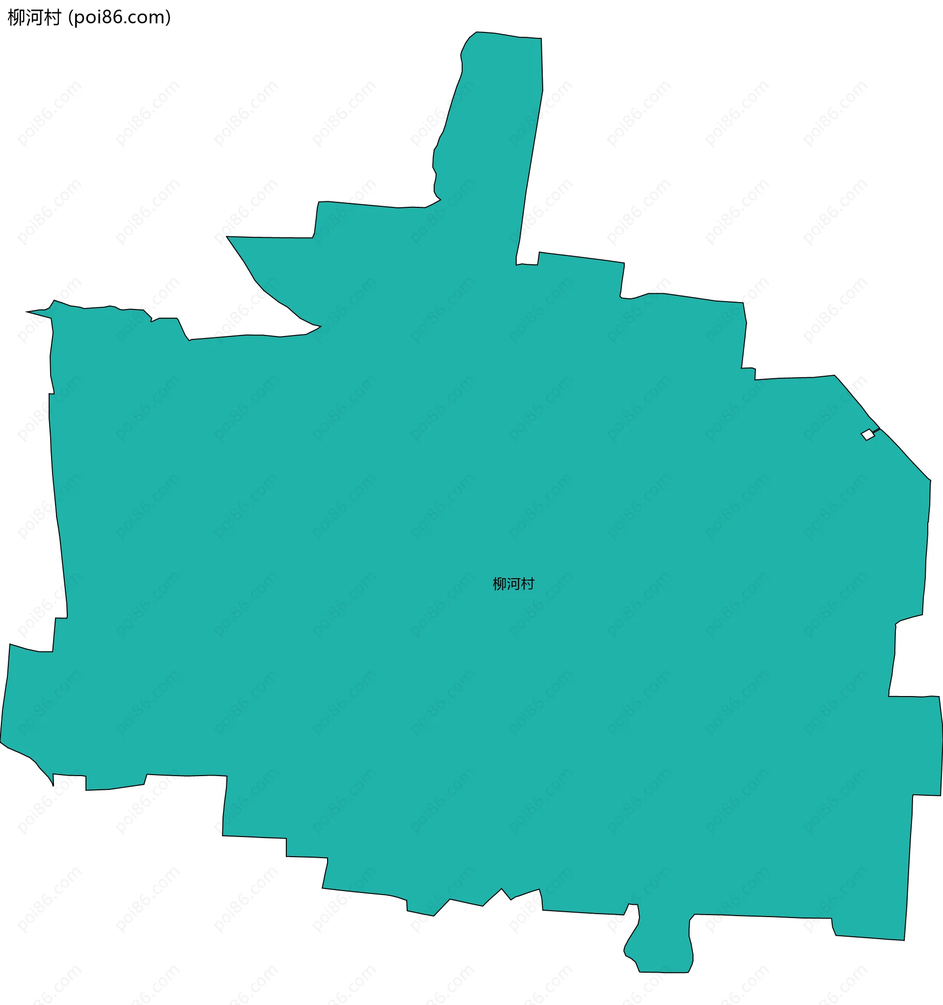 柳河村边界地图