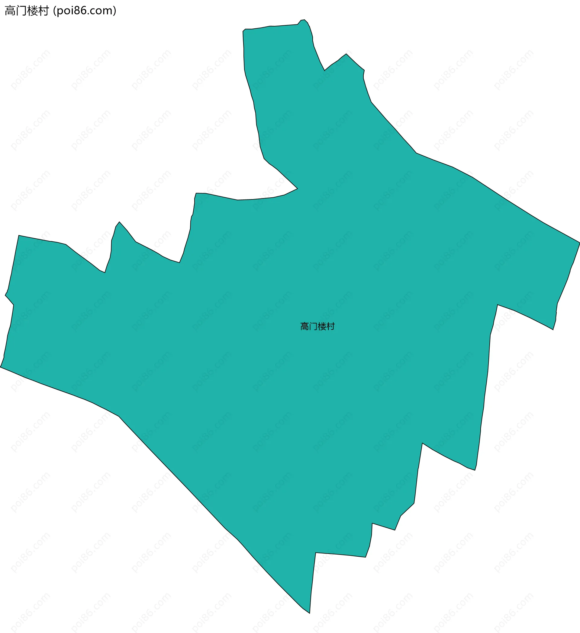 高门楼村边界地图