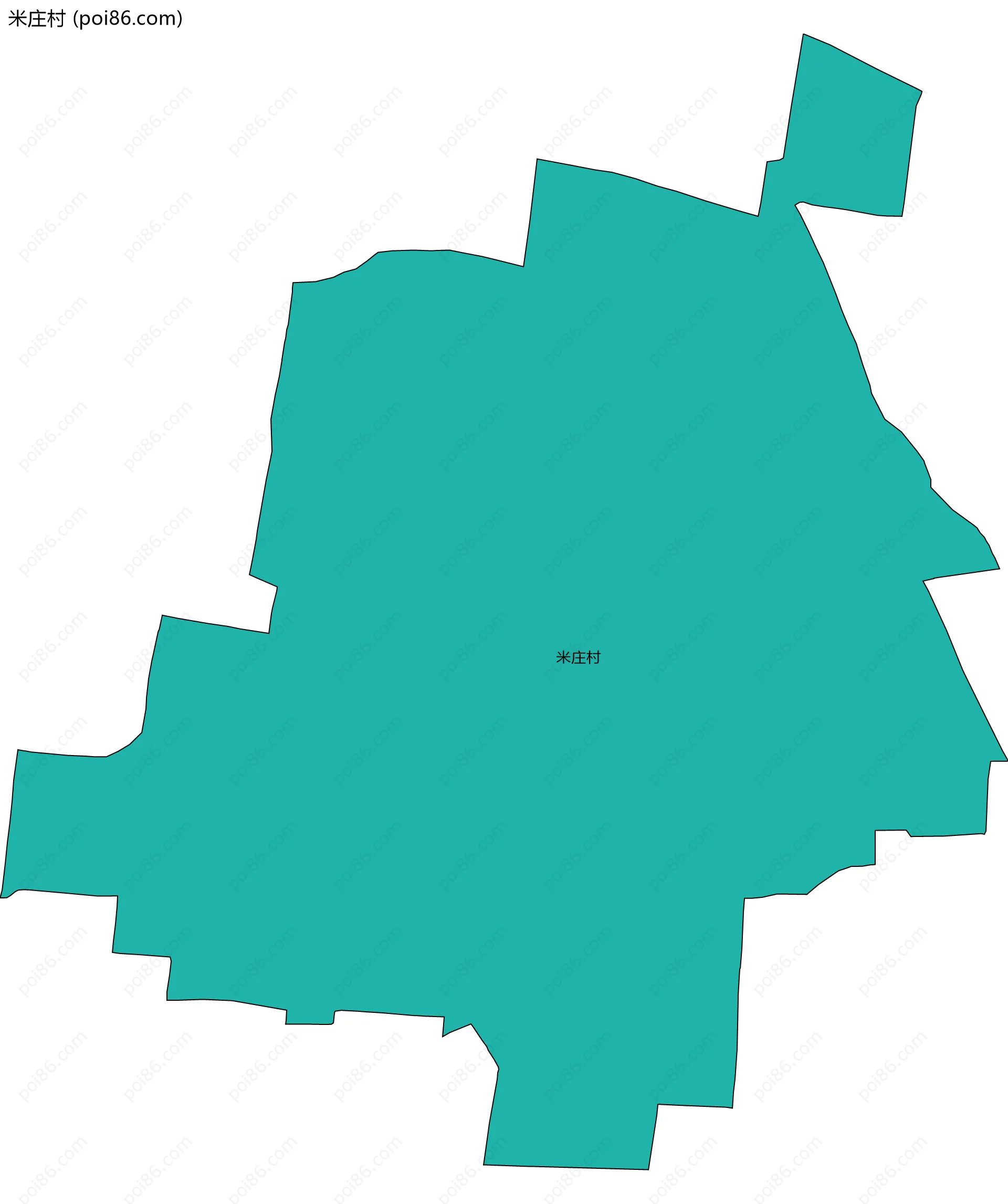 米庄村边界地图