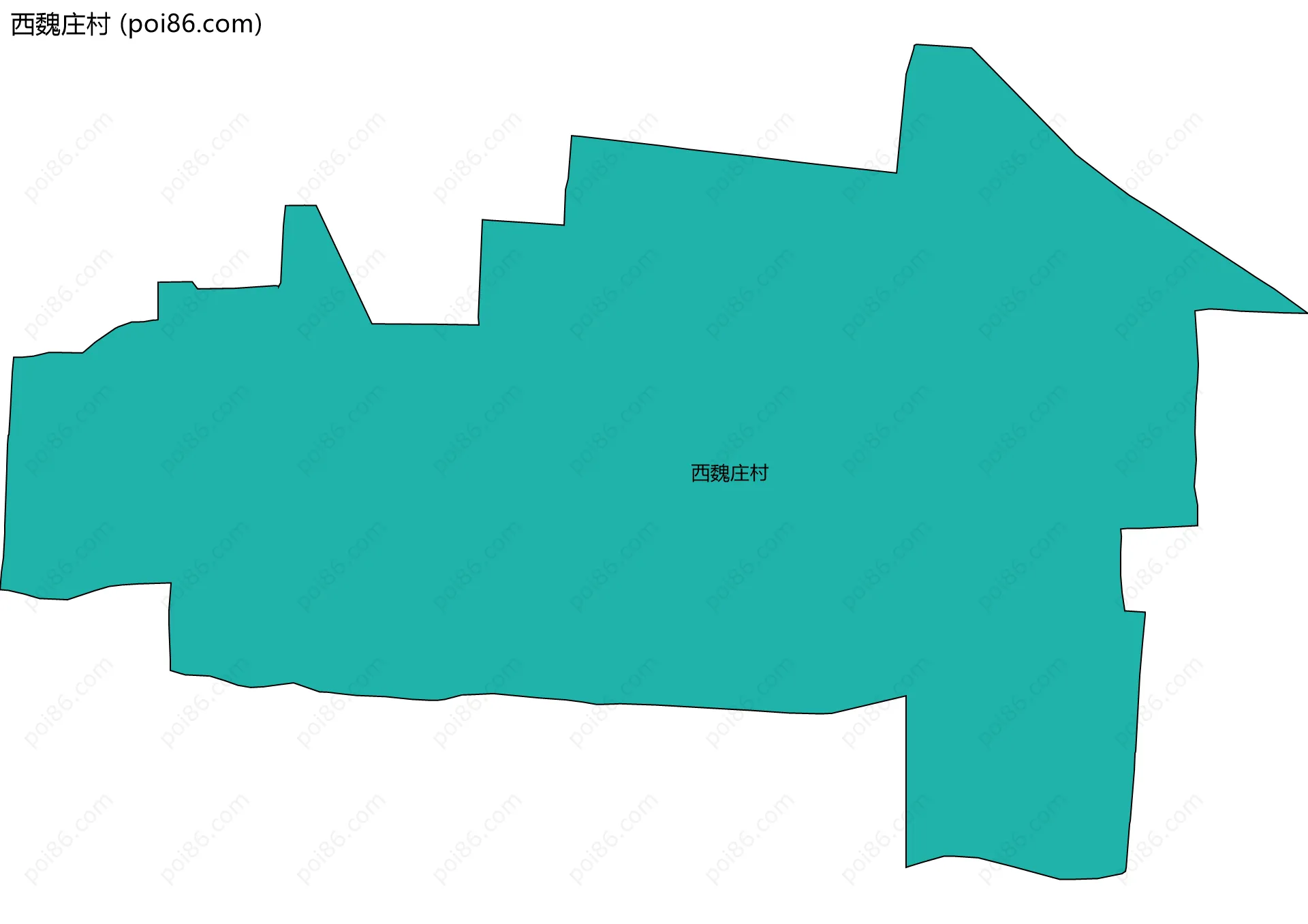 西魏庄村边界地图