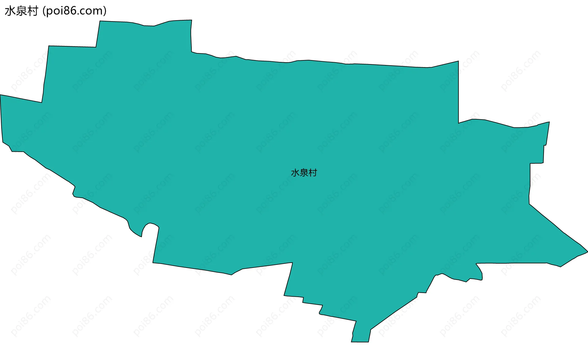 水泉村边界地图