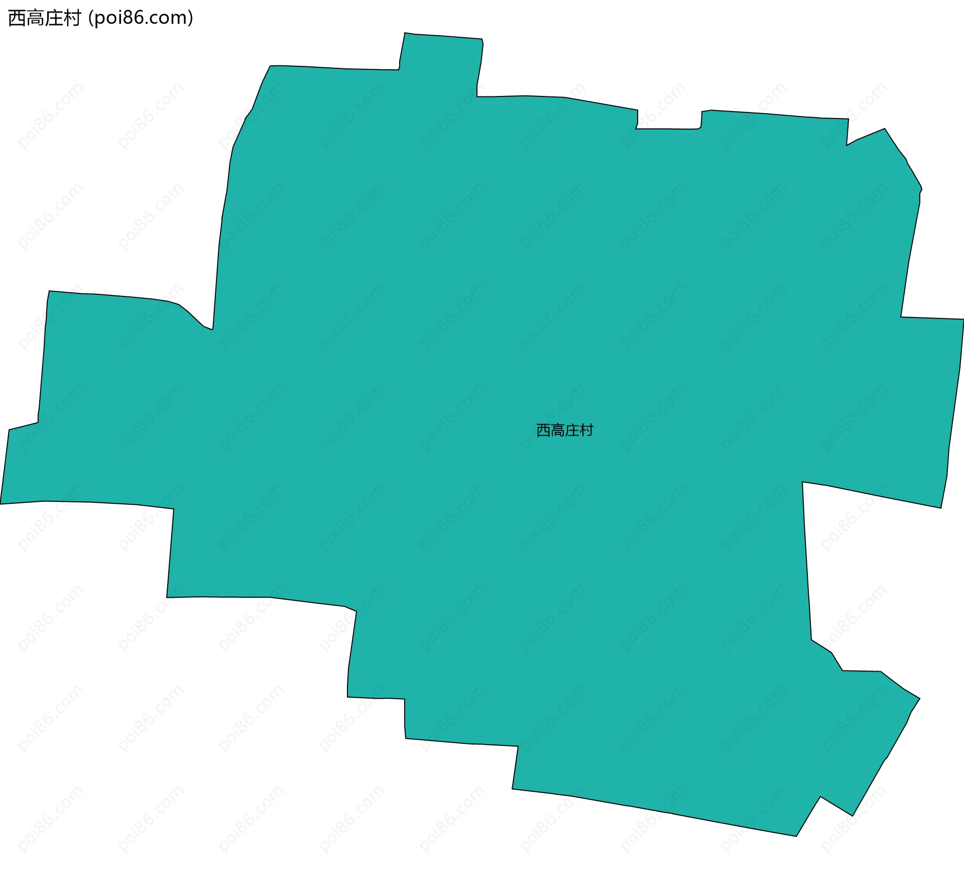 西高庄村边界地图
