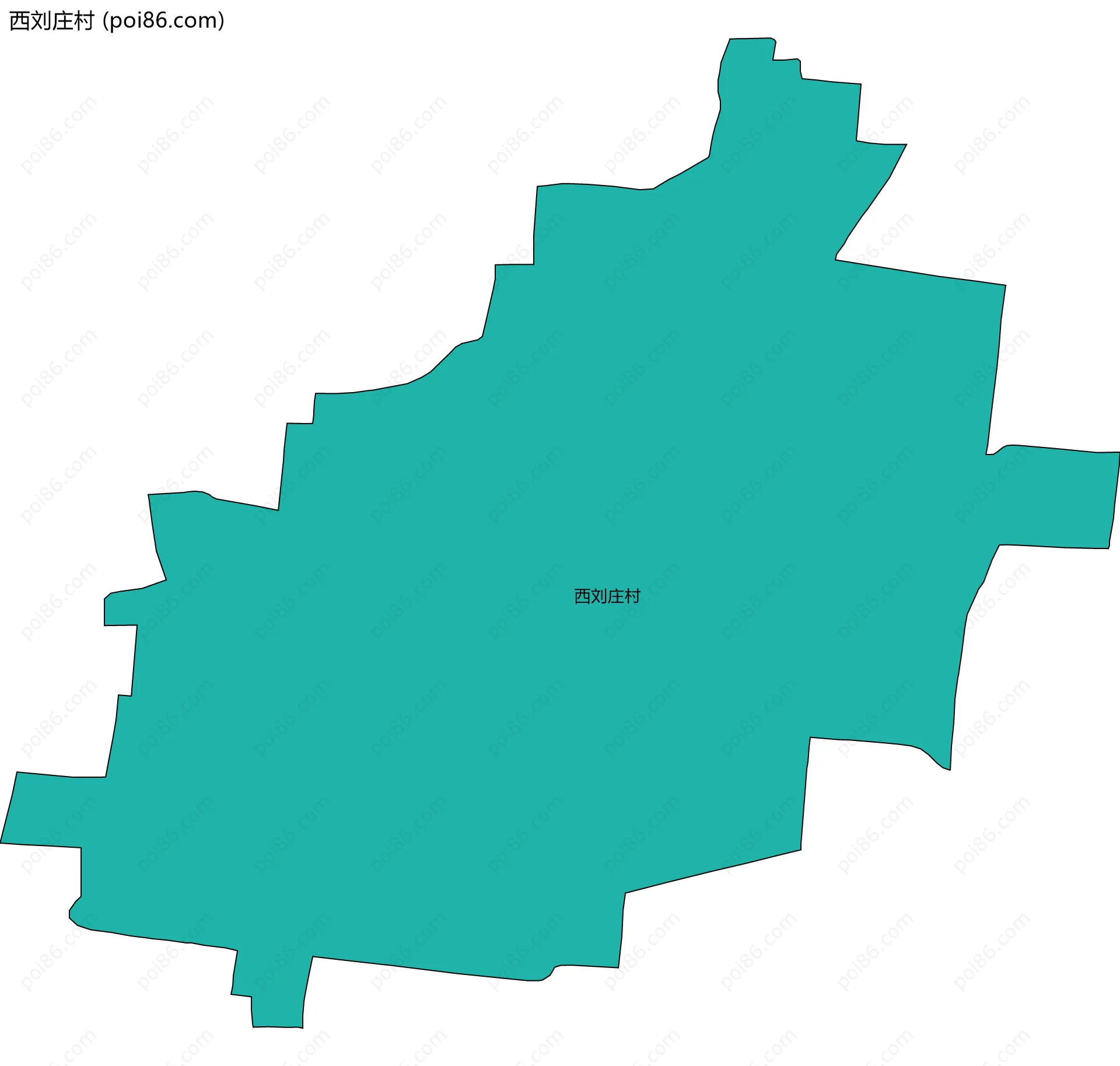 西刘庄村边界地图