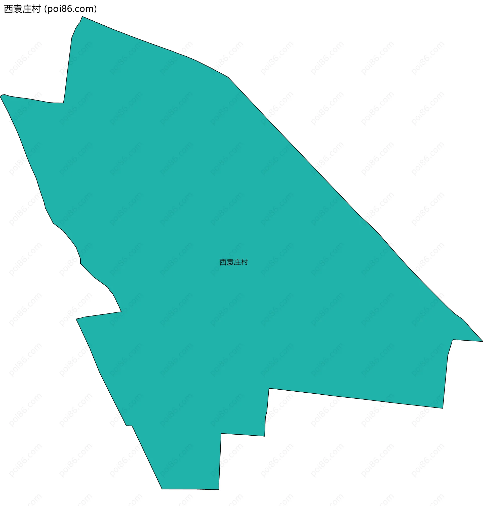 西袁庄村边界地图
