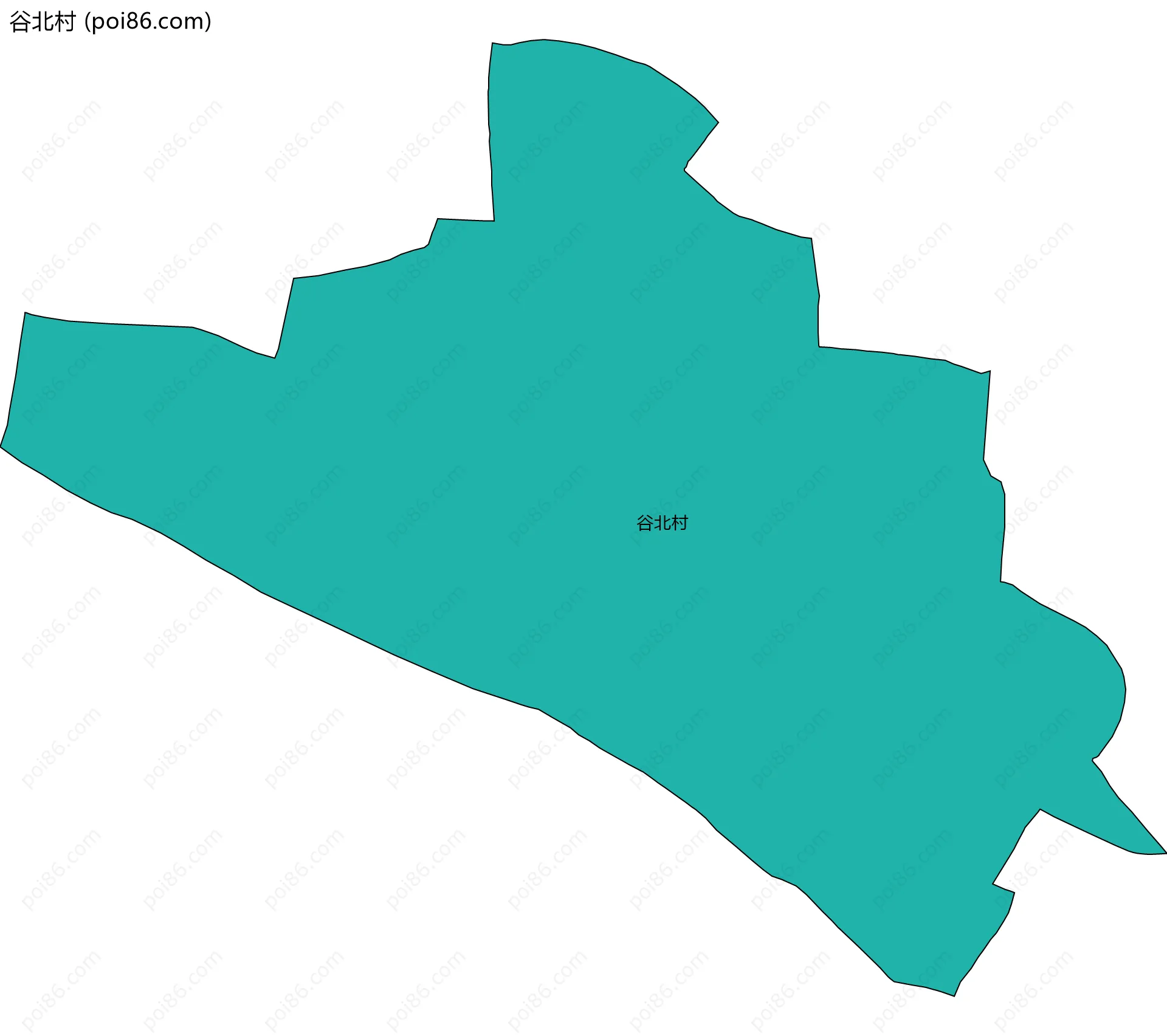 谷北村边界地图