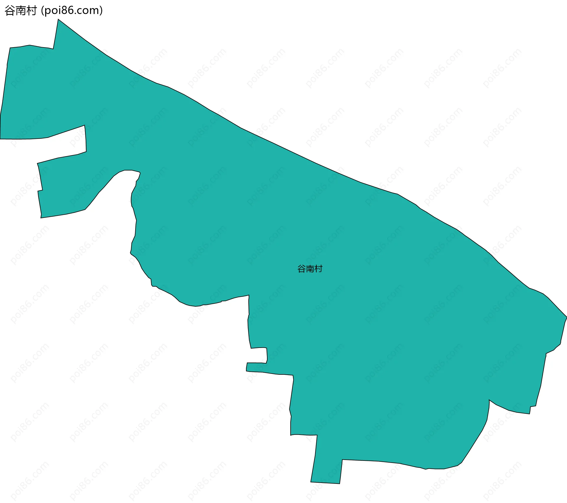 谷南村边界地图