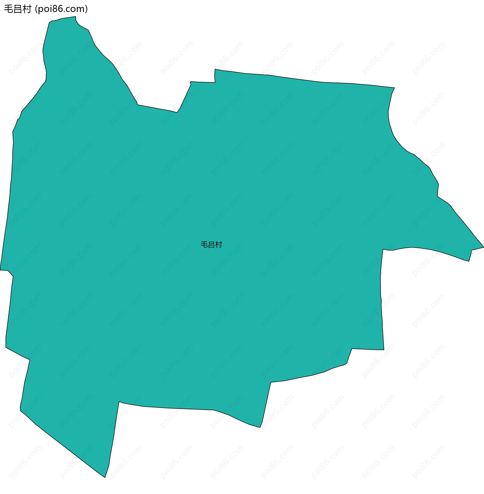 毛吕村边界地图