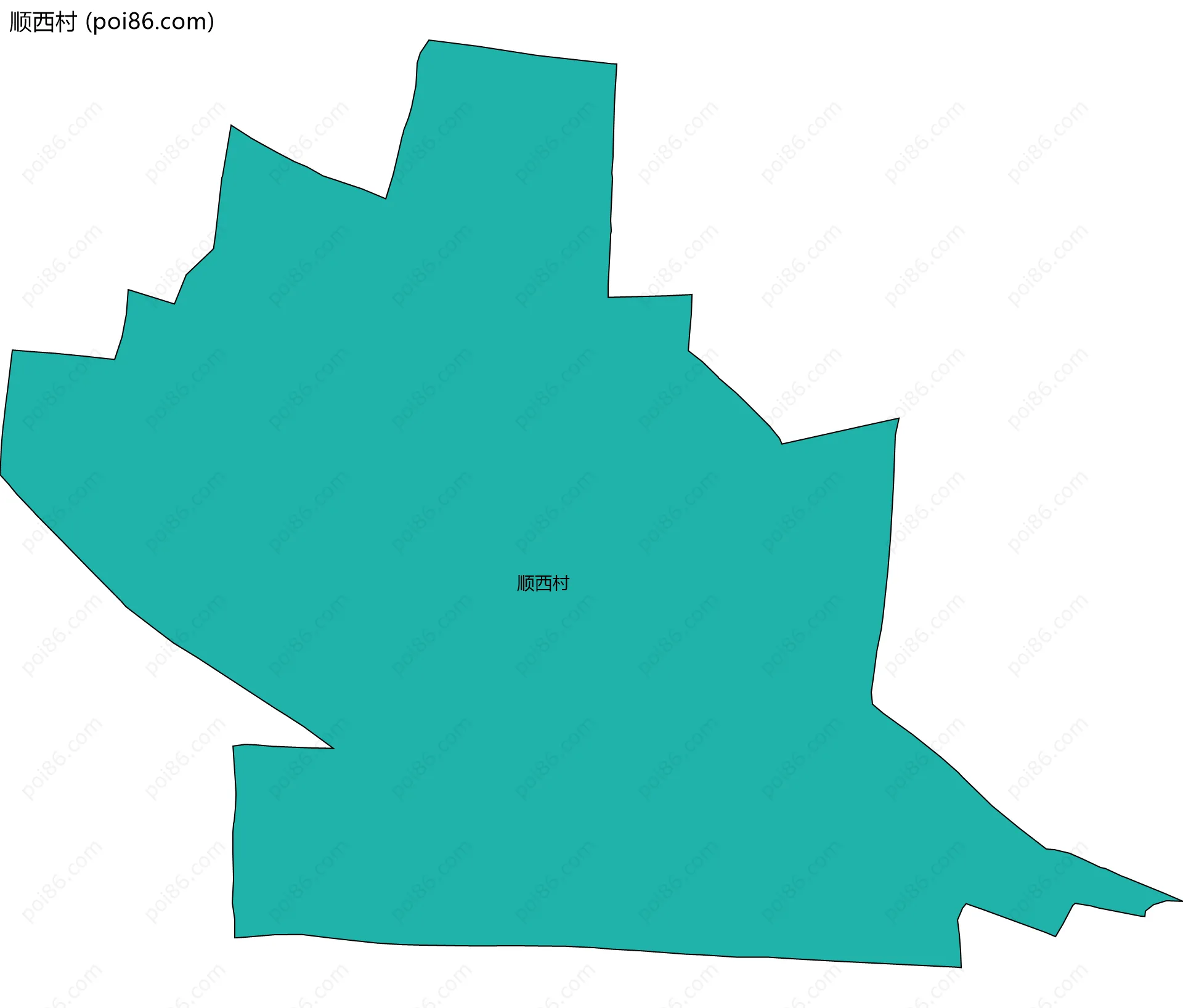顺西村边界地图