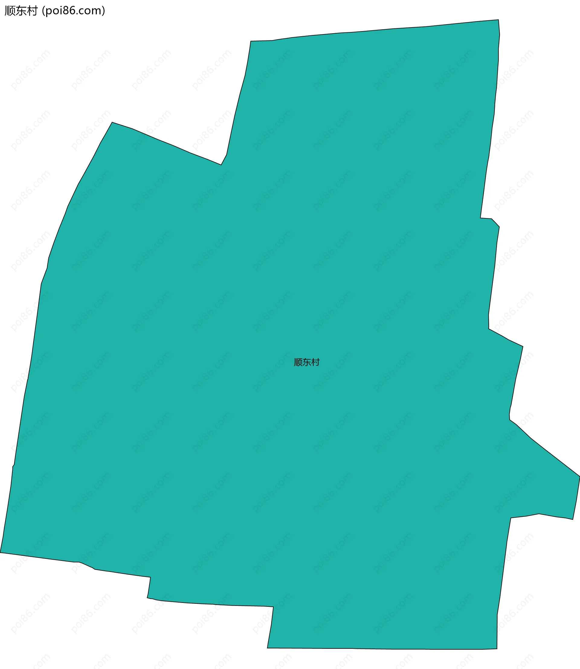 顺东村边界地图