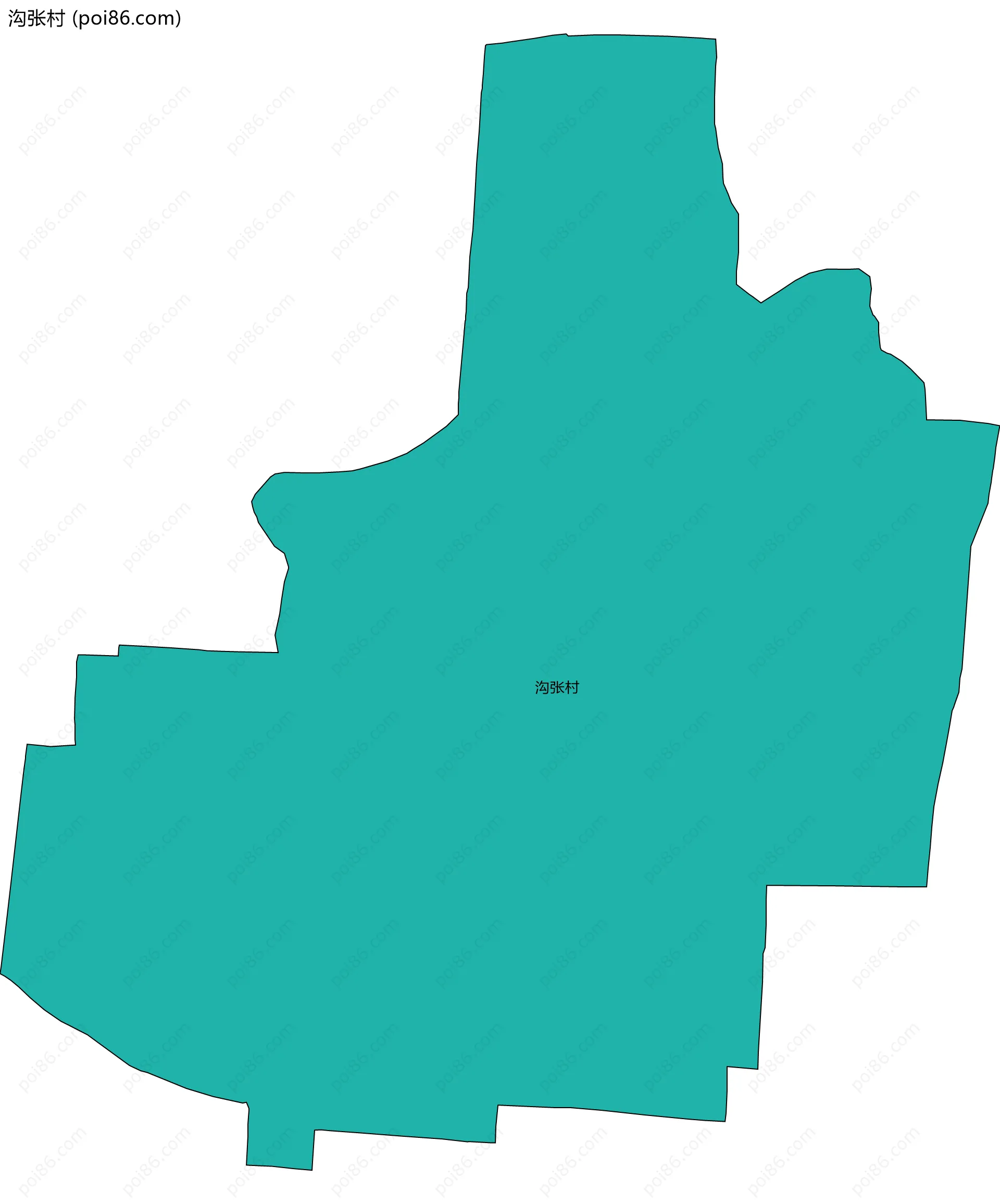 沟张村边界地图