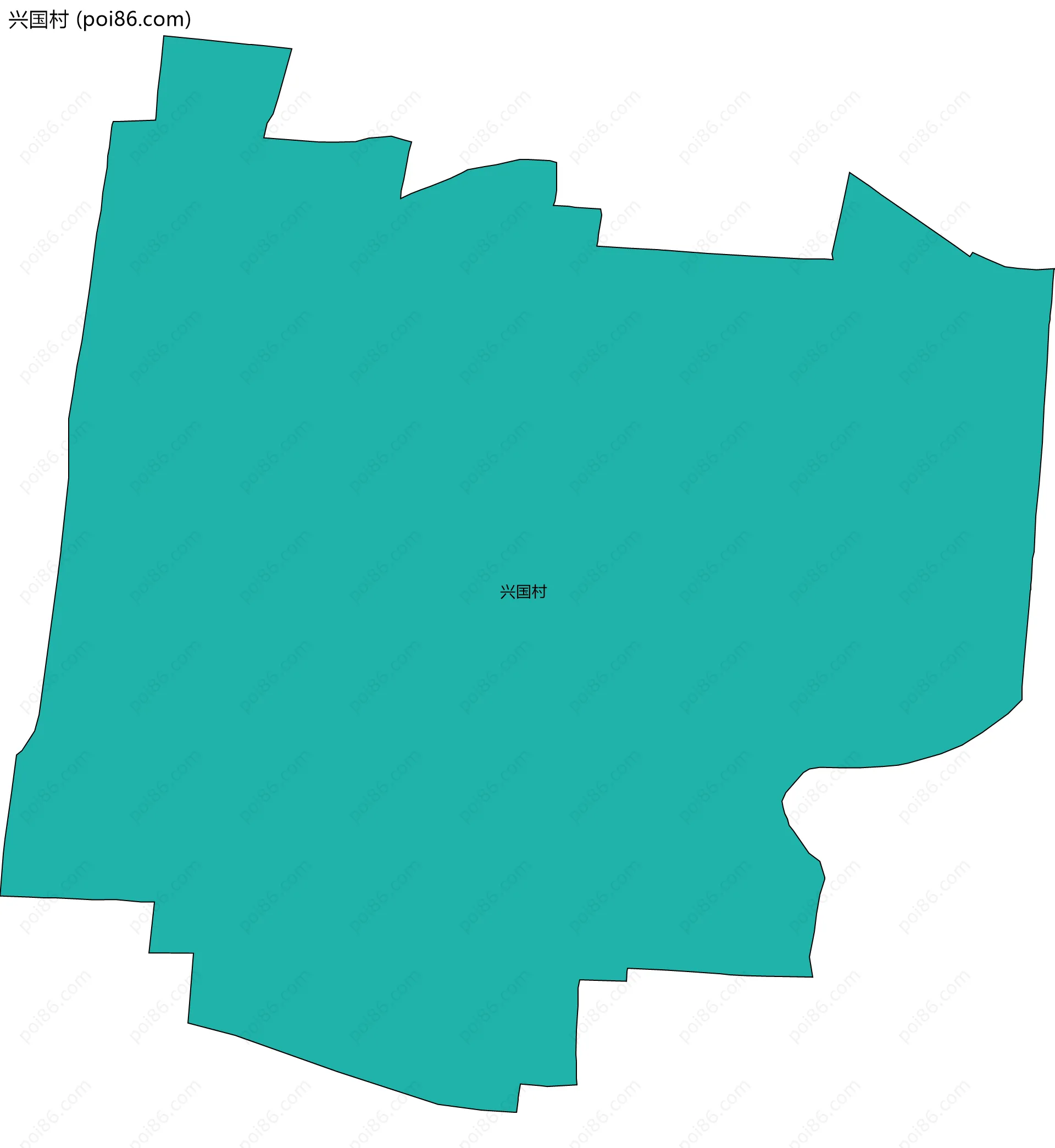 兴国村边界地图