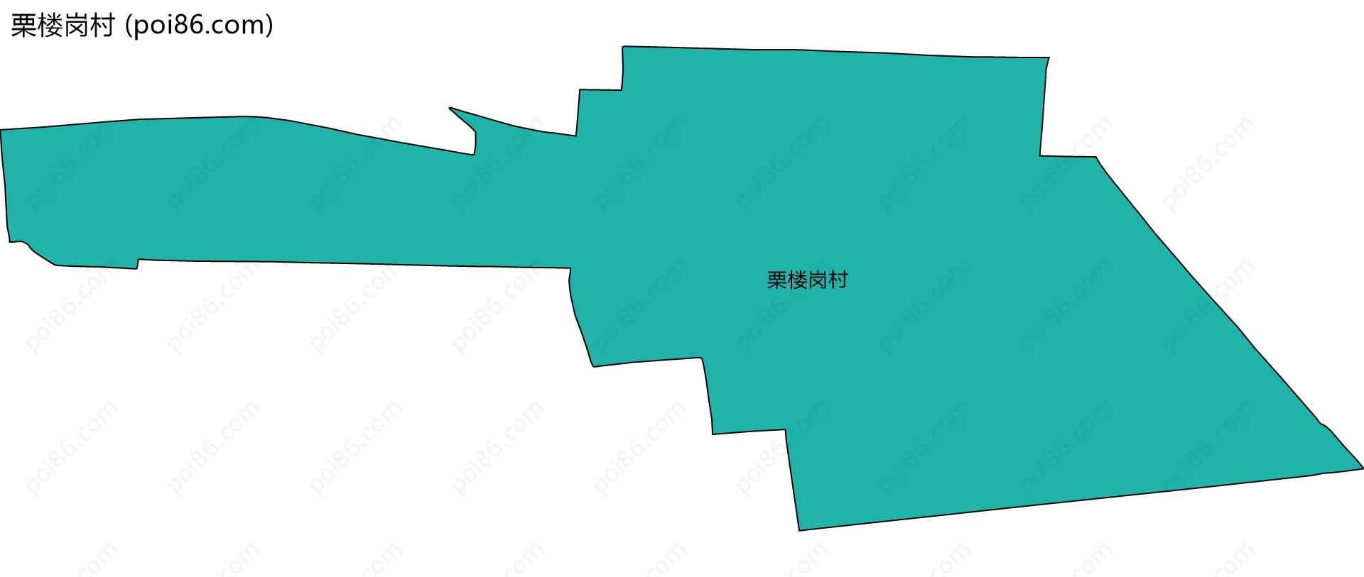 栗楼岗村边界地图